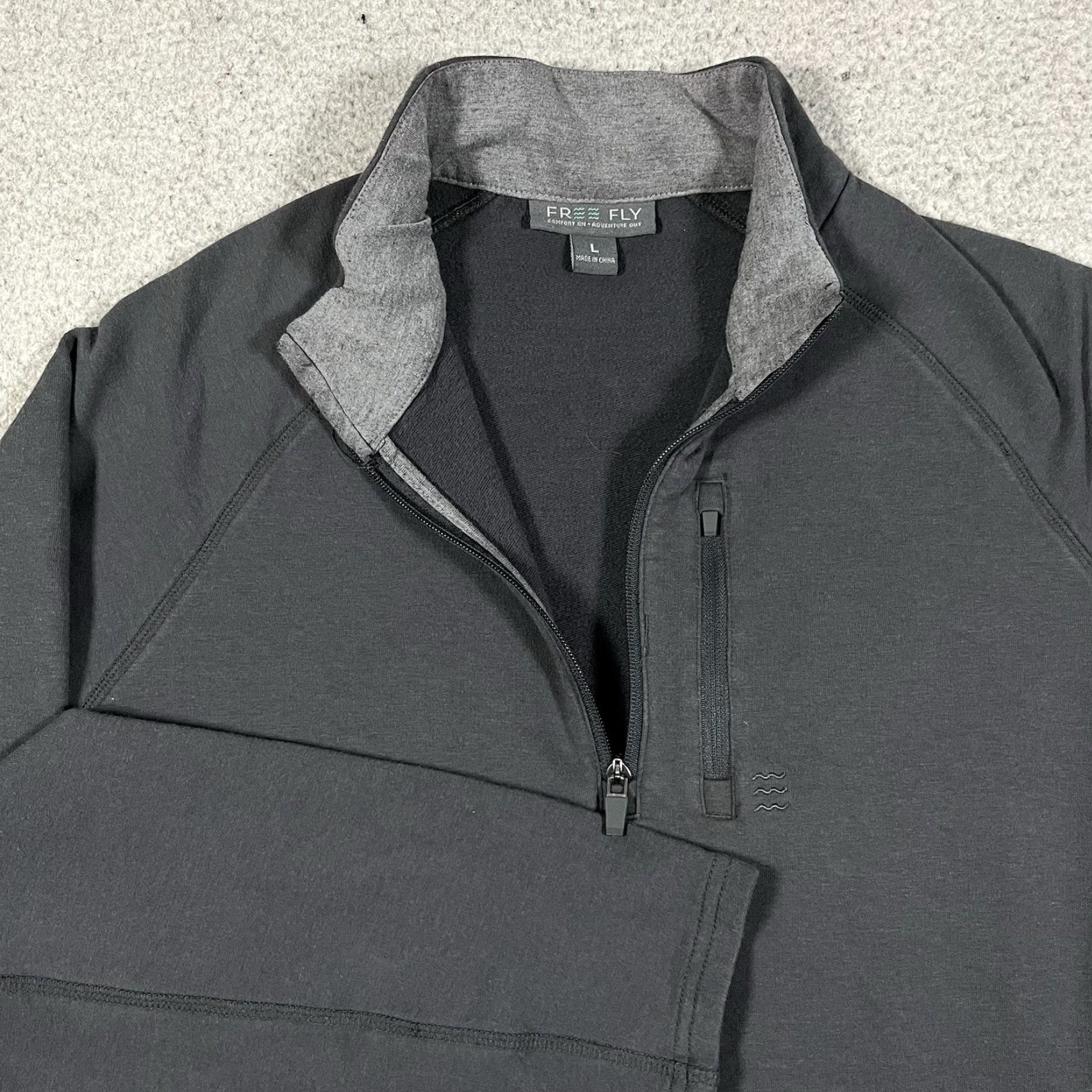 Vintage Free Fly 1/4 Zip Pullover Mens L Bamboo Cotton Performance Sweater Stretch Shirt Size US L / EU 52-54 / 3 - 5 Thumbnail