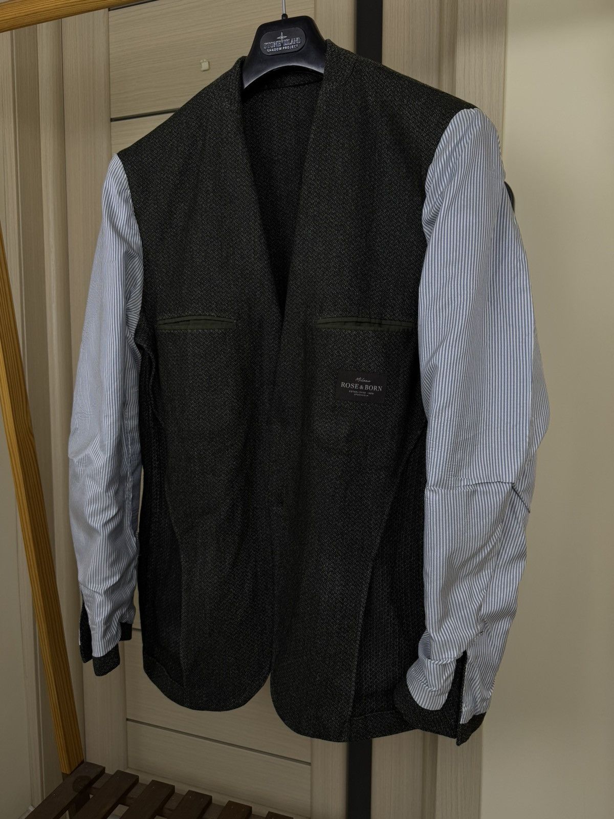 Other Rose and Born Lubiam unlined Mesh Wool Sport Blazer Jacket Size 50L - 15 Thumbnail