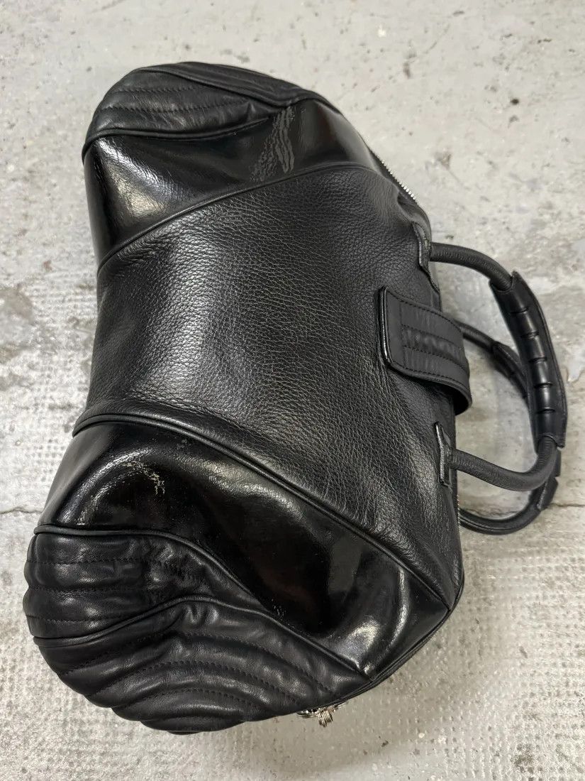 Jean Paul Gaultier × Vintage 2000s Jean Paul Gaultier Ballistic Black Reinforced Leather Handle Bag Size ONE SIZE - 9 Thumbnail