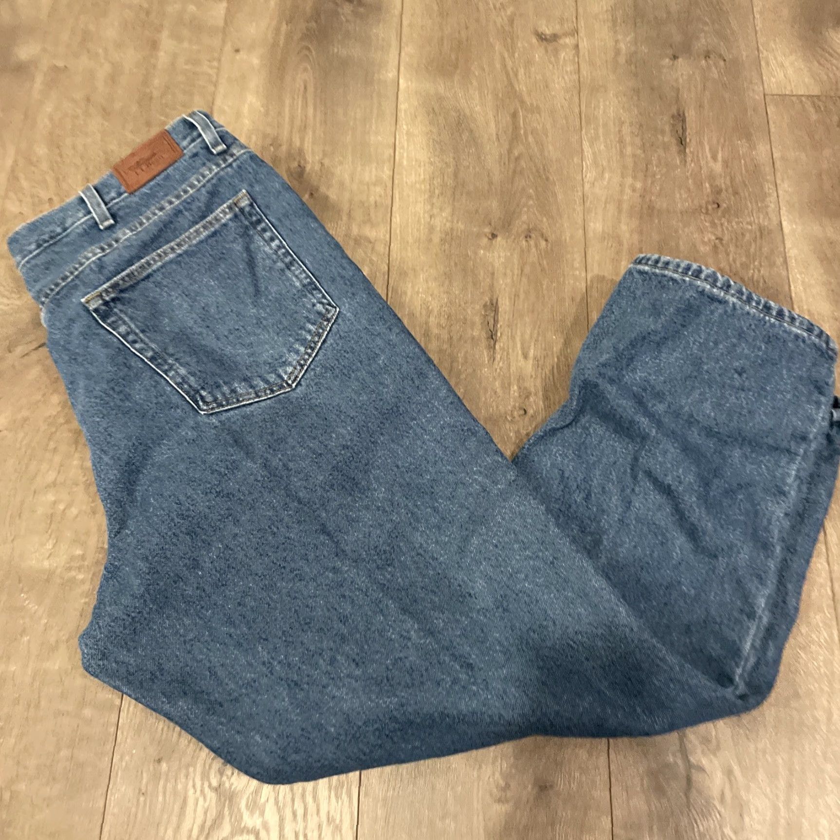 Vintage VINTAGE LL BEAN Flannel Lined Jeans Men 38x29 Blue Plaid 100% Cotton Relaxed Mid Rise Jeans Mens Size US 38 / EU 54 - 3 Thumbnail