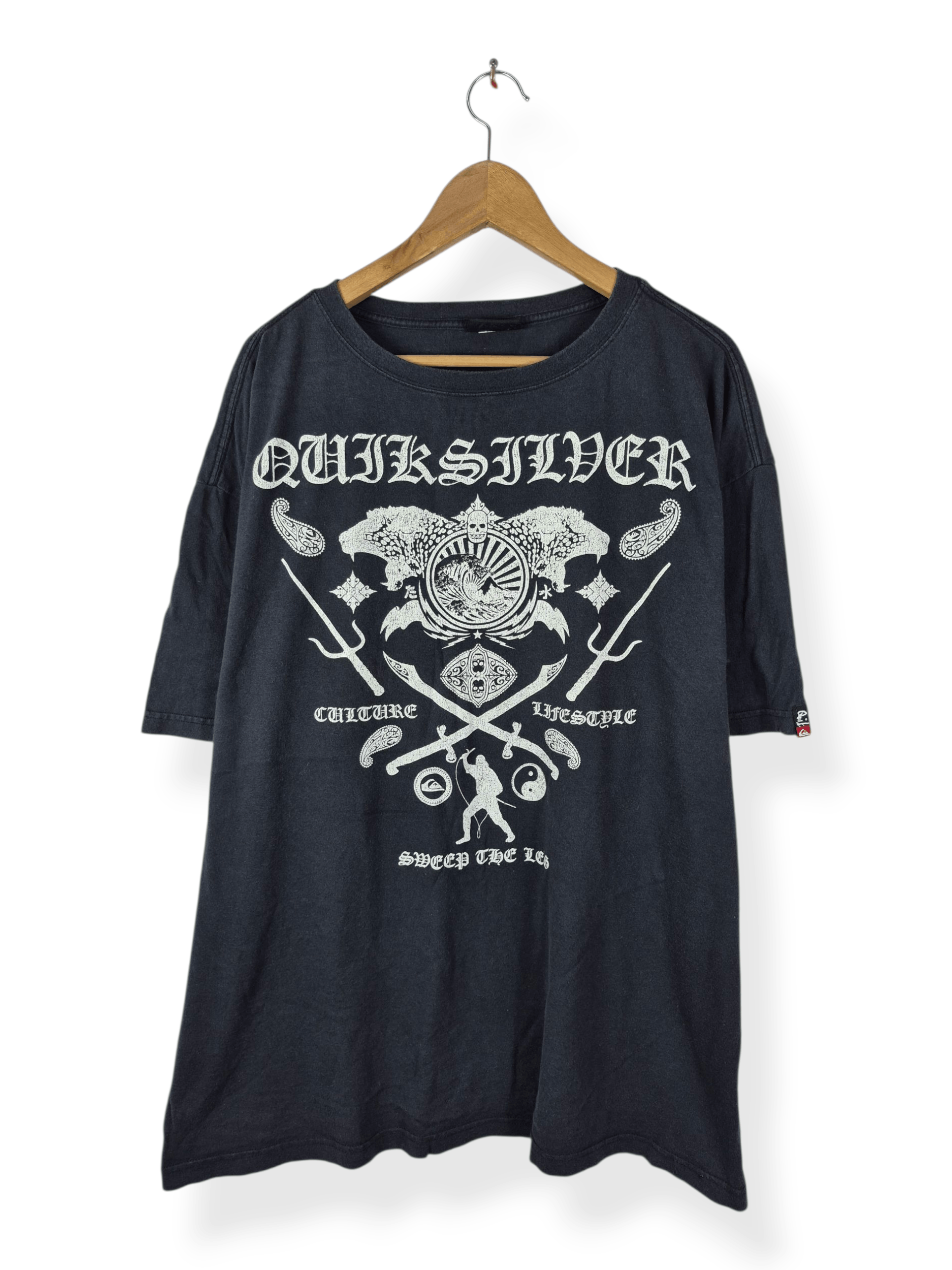 Quiksilver 🔥 Quiksilver Culture Lifestyle Big Logo Surf Skate Tee Size US XL / EU 56 / 4 - 1 Thumbnail