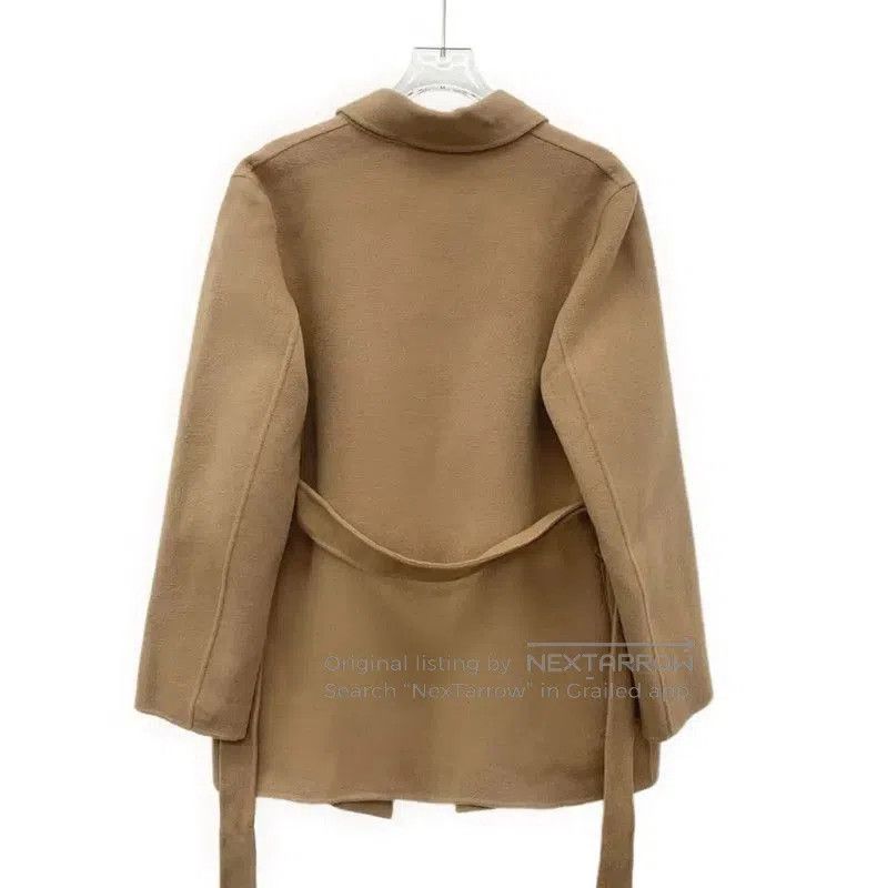 Max Mara MaxMara Brown Wool Women's Coat . Size L / US 10 / IT 46 - 2 Thumbnail