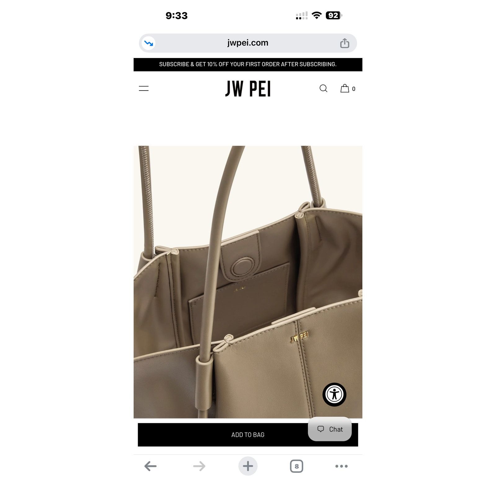 JW PEI Jw Pei Nala wide tote bag- Taupe Size ONE SIZE - 2 Thumbnail
