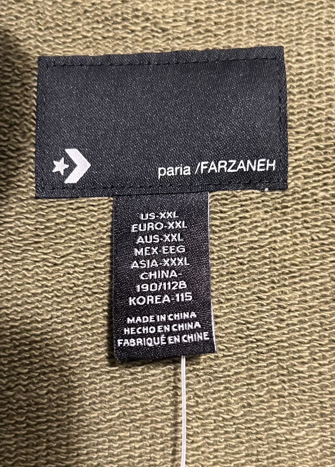 Converse × Paria Farzaneh Authentic Converse Paria Farzaneh green full zip hoodie XXL Size US XXL / EU 58 / 5 - 6 Thumbnail