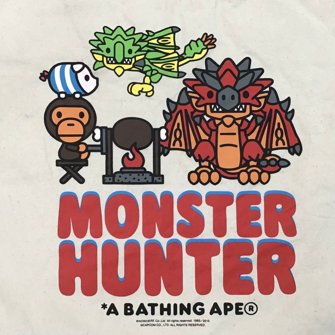 Bape × Japanese Brand BAPE × Capcom Monster Hunter shoulder tote bag MILO APE Size ONE SIZE - 2 Thumbnail