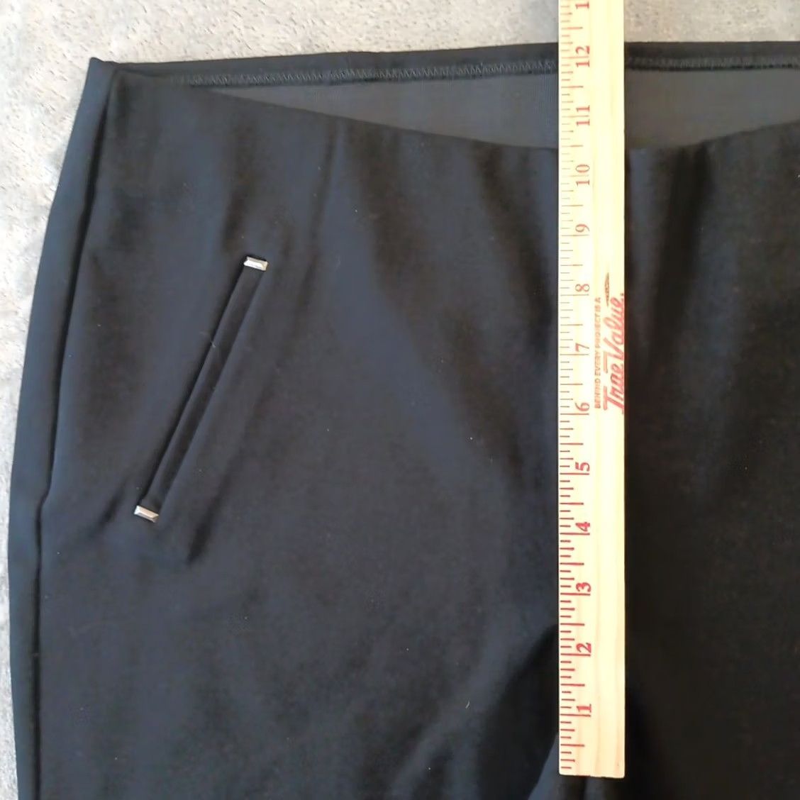 Vintage Chico's Pants Womens Ankle Straight 14P Black Pull On Mid Rise 36 In Inseam 25 in Petite Nylon Ray on Spandex Size 36" / US 14 / IT 50 - 4 Thumbnail
