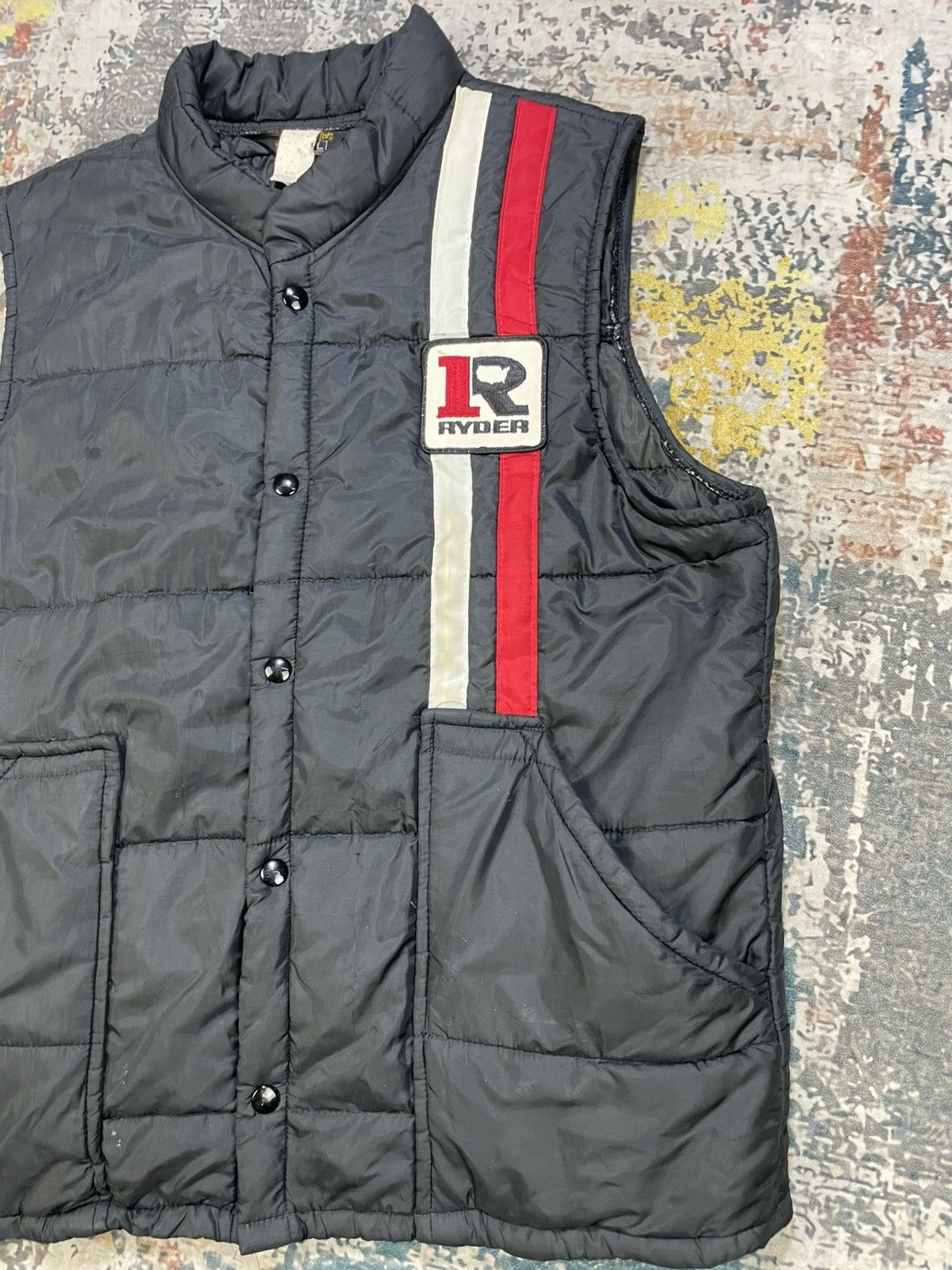 Swingster Vtg 60s Swingster Ryder Racing Stripes Padded Vest Size US L / EU 52-54 / 3 - 2 Thumbnail