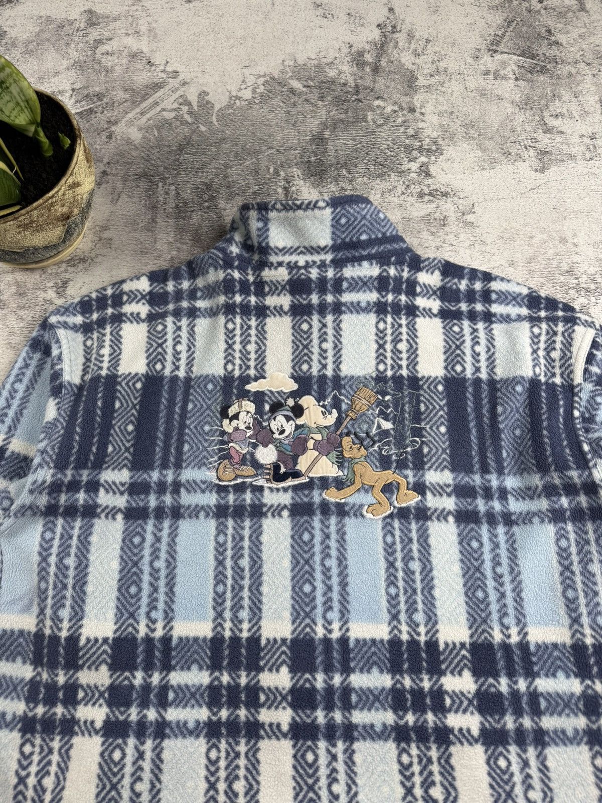 Disney Disney Store 90s Vintage Zip Plaid Preppy New Year Cozy Fleece Jacket Pullover Size US L / EU 52-54 / 3 - 6 Thumbnail