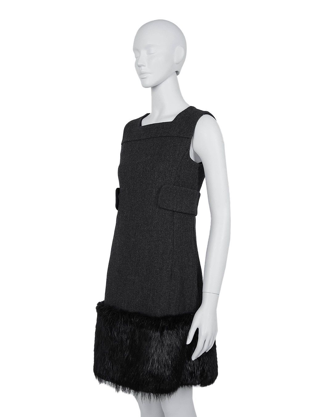 Prada Prada F/W2001 Wool Fur Dress Size S / US 4 / IT 40 - 5 Thumbnail