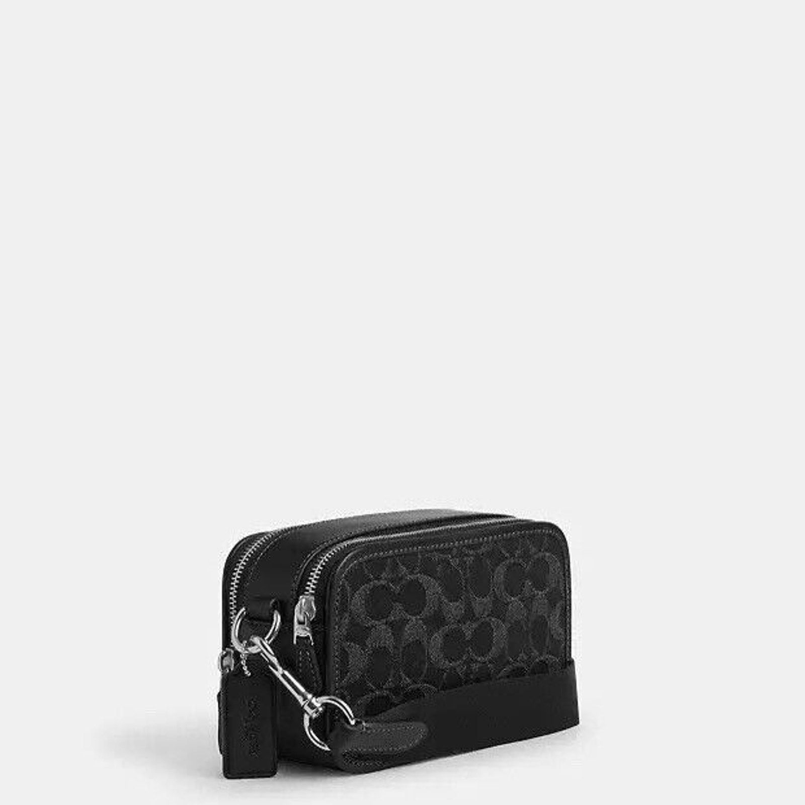 Coach NWT COACH Wyatt Crossbody Bag Signature Denim Black CAJ35 Size ONE SIZE - 7 Thumbnail