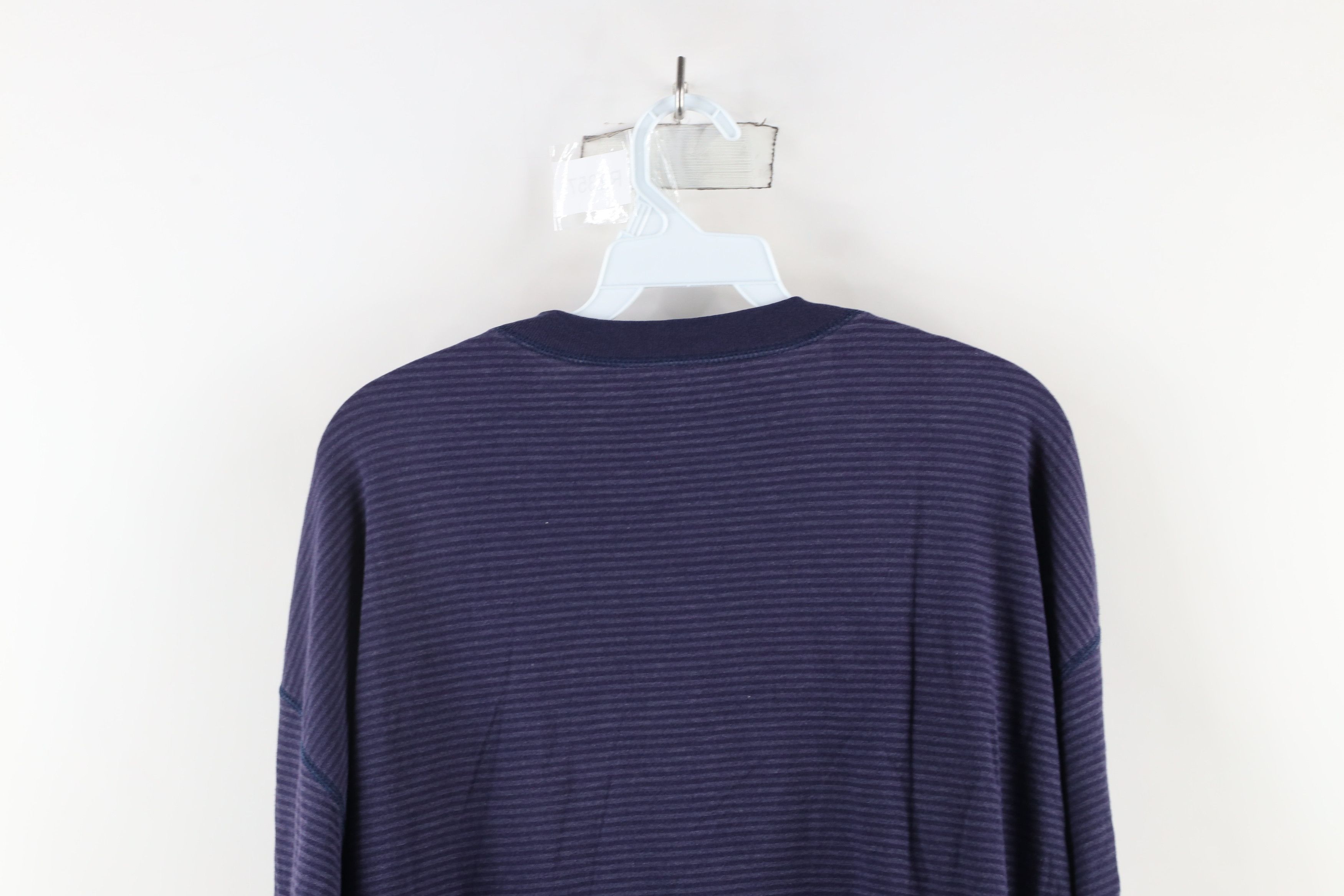 Vintage Vintage 90s Streetwear Long Sleeve Henley T-Shirt Blue Size US XL / EU 56 / 4 - 9 Thumbnail