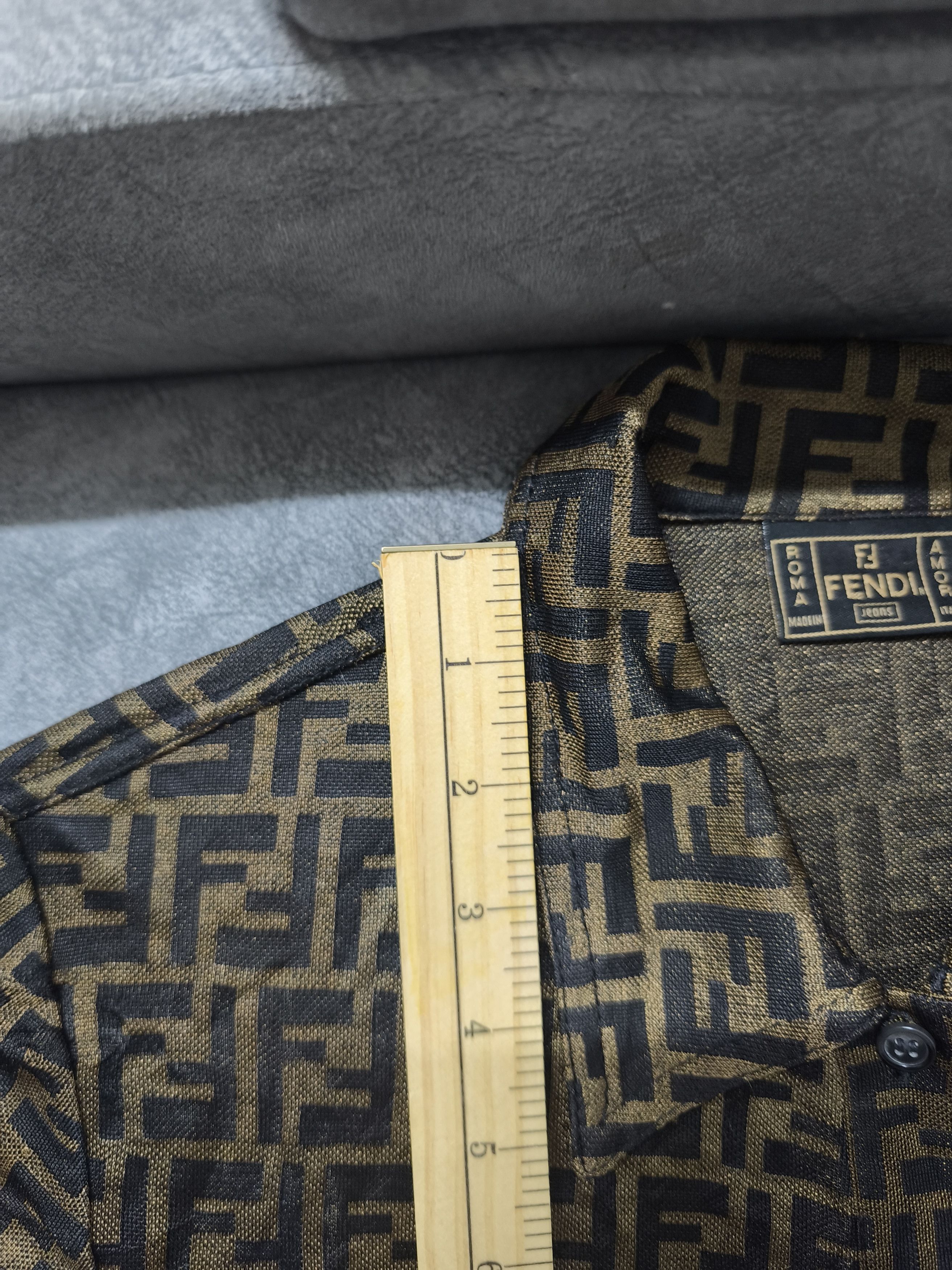Fendi Archive Fendi Zucca Pattern Collared Dress 90s Era Size M / US 6-8 / IT 42-44 - 8 Thumbnail