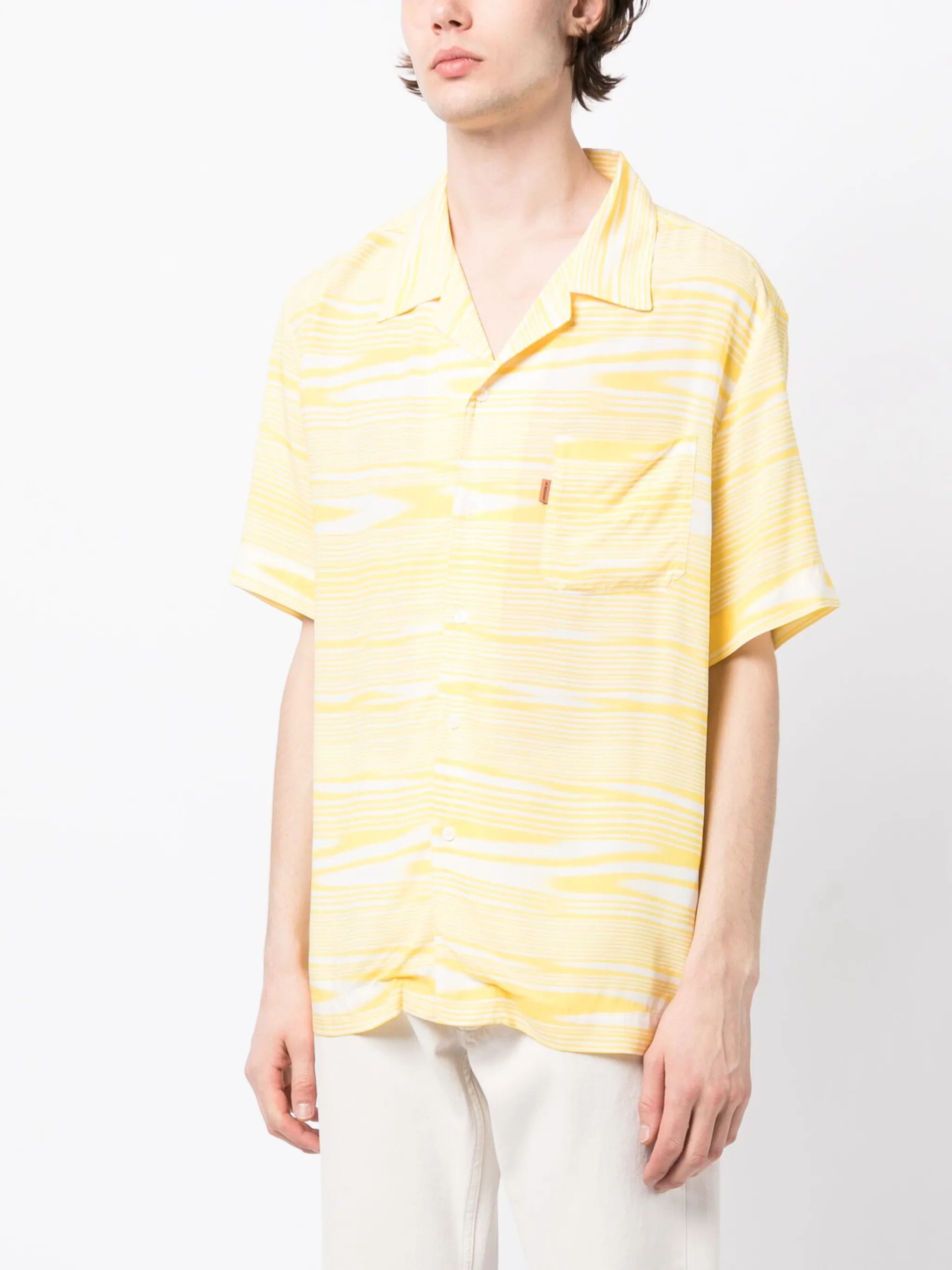 Missoni o1y0225 Striped Shirt in Yellow/White Size US XS / EU 42 / 0 - 3 Thumbnail