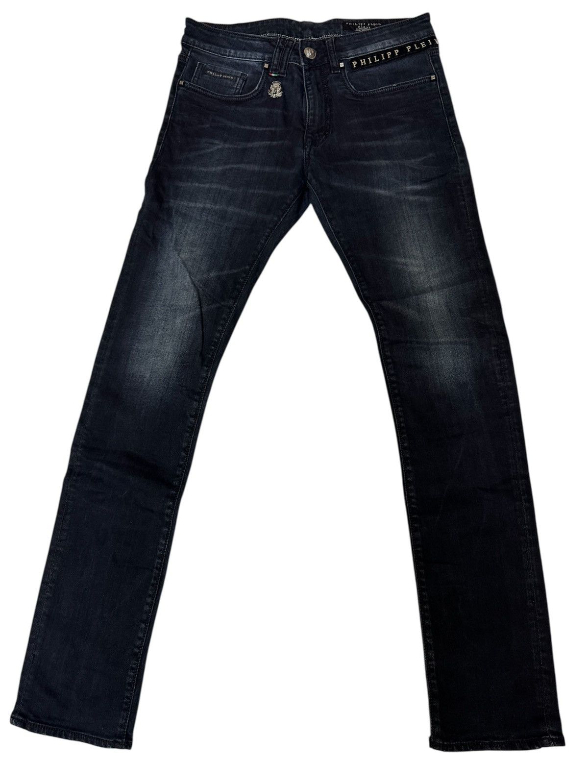 Philipp Plein men's blue stretch-cotton denim jeans