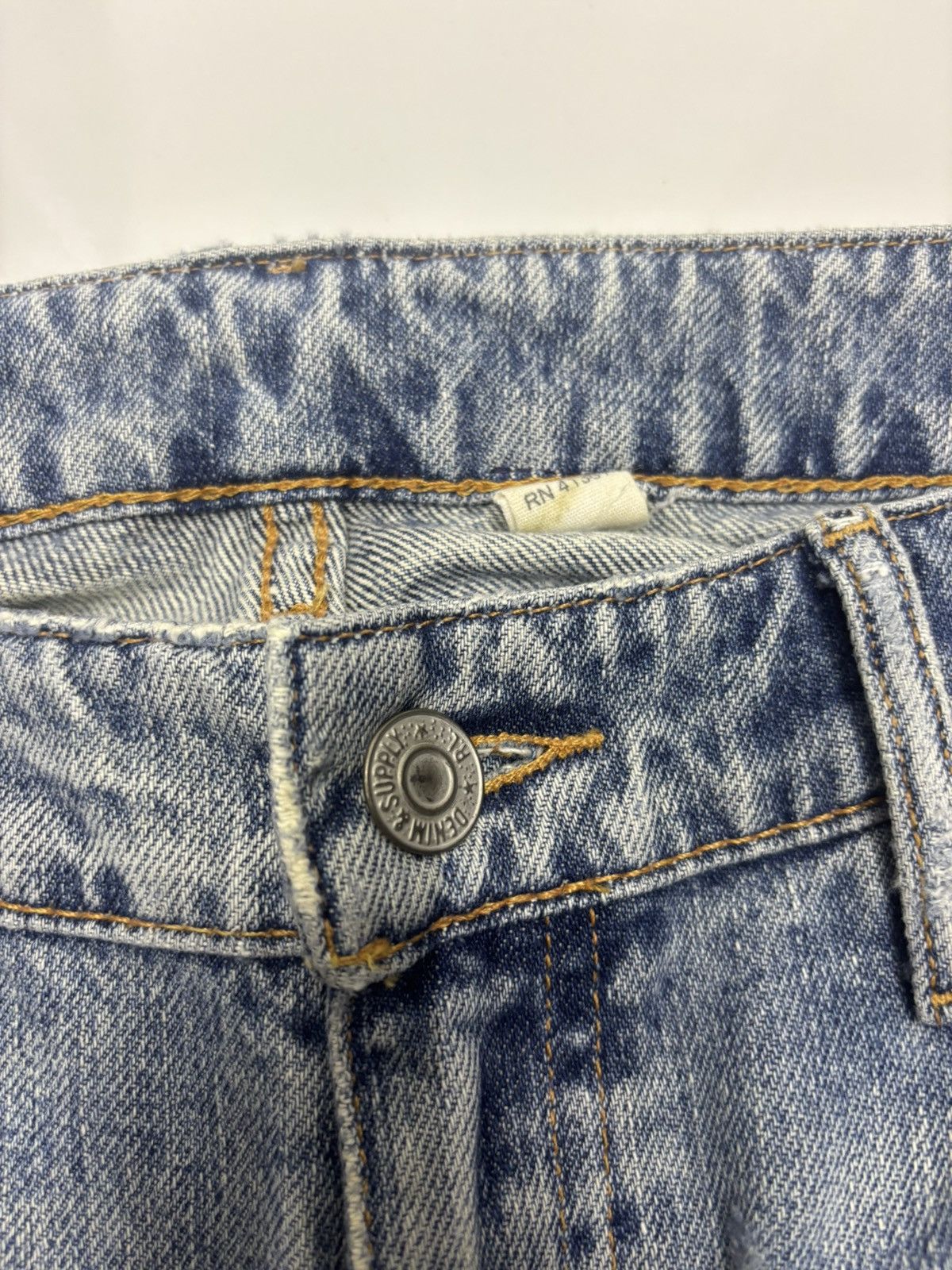 Denim & Supply Ralph Lauren 🔥Denim Supply Ralph Lauren Distressed Sashiko Denim Jeans Size 29" - 9 Thumbnail