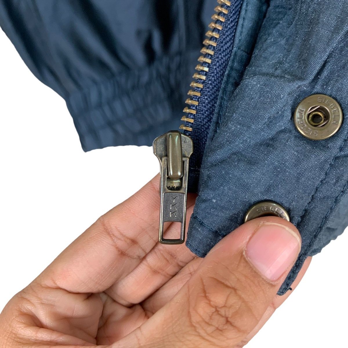 Japanese Brand LONE RICH Blue Parachute Bomber Jacket #1097-C50 Size US L / EU 52-54 / 3 - 14 Thumbnail