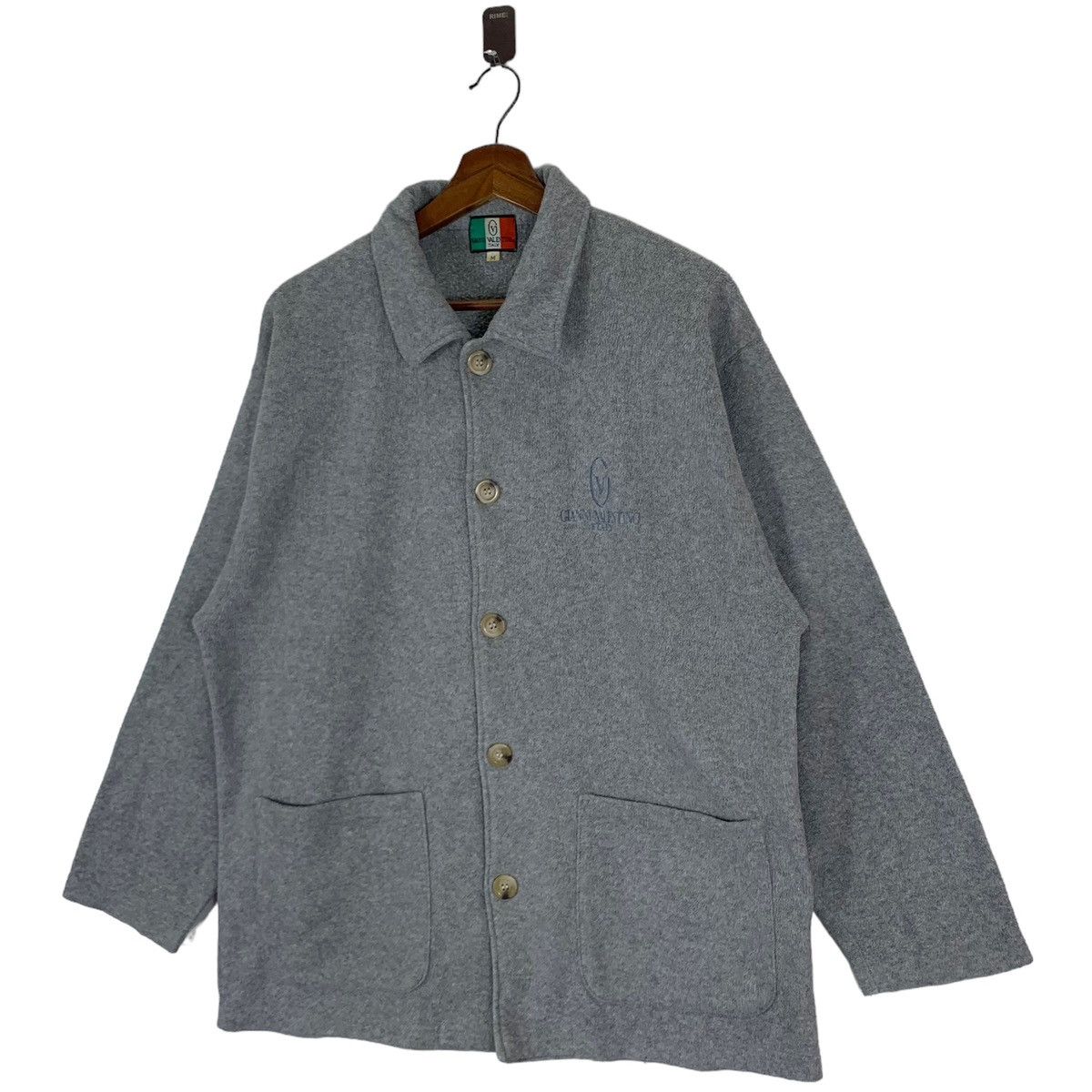Designer × Vintage VINTAGE GIANNI VALENTINO ITALY BUTTON FLEECE JACKET Size US M / EU 48-50 / 2 - 2 Thumbnail
