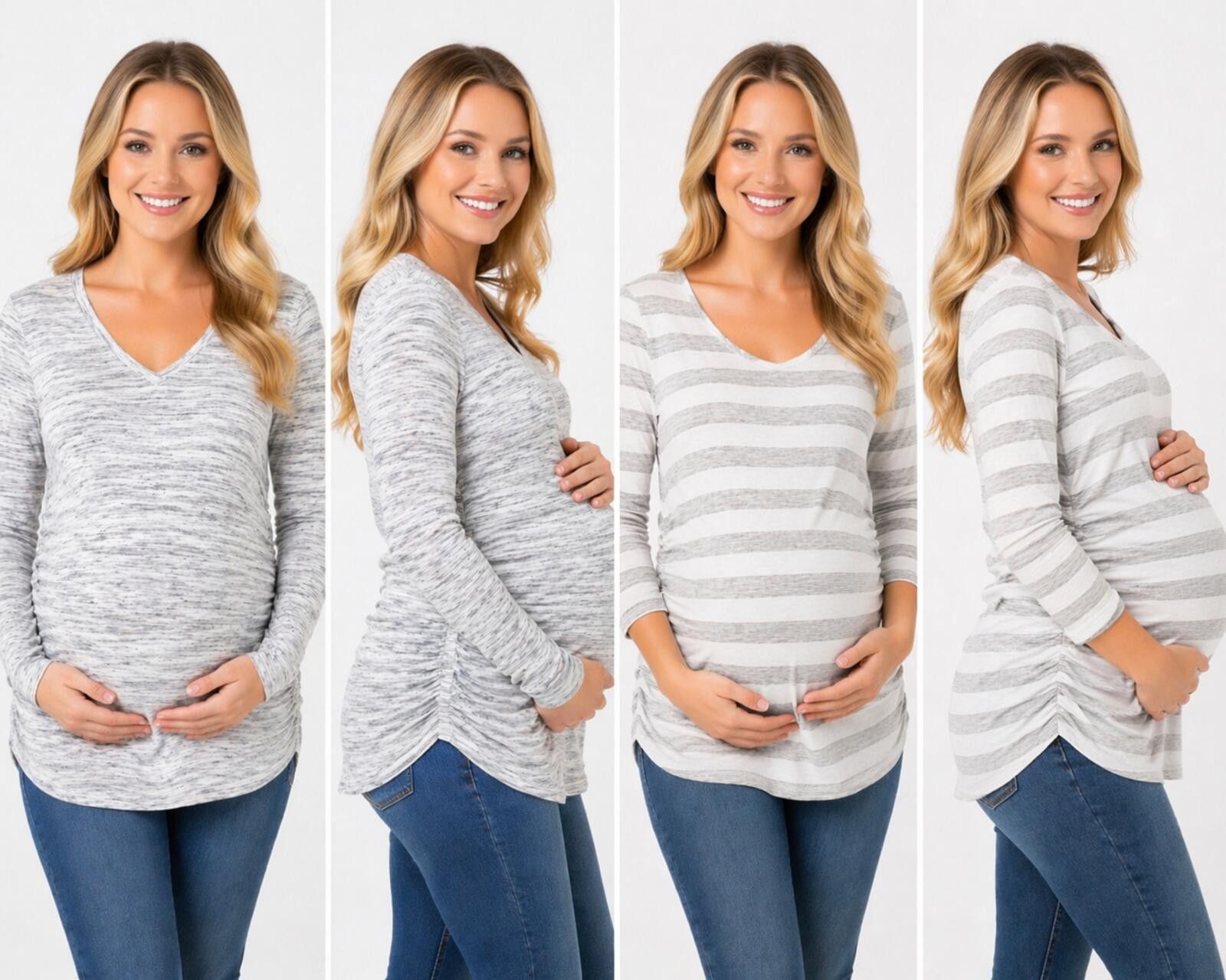 Other 2 Motherhood Maternity Long Sleeve Gray Tops Shirts Sz Small Size S / US 4 / IT 40 - 1 Thumbnail