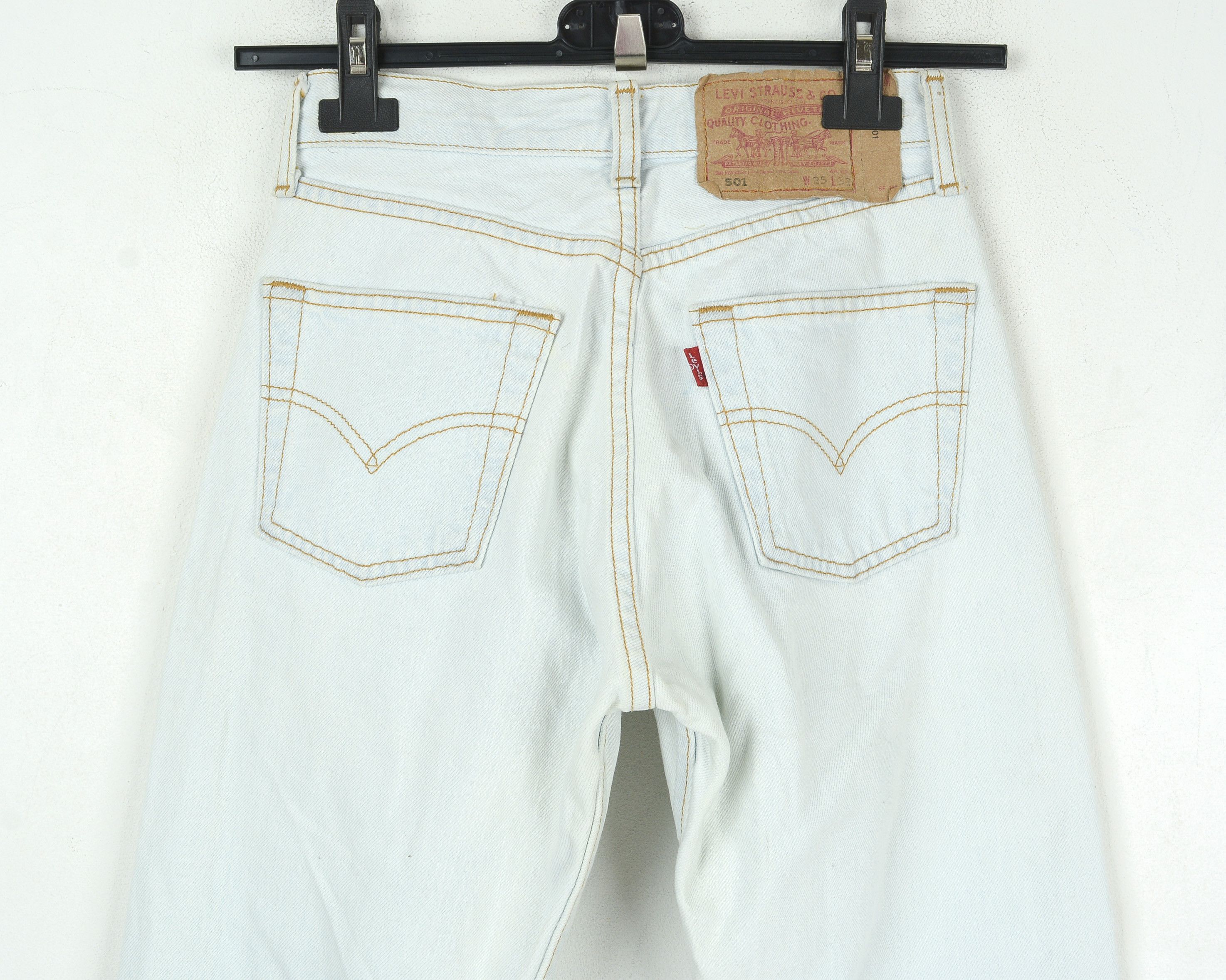 Levi's × Levi's Vintage Clothing × Vintage 501 W26 L32 Straight Jeans Denim Trousers Button Fly Pants Size 26" / US 2 / IT 38 - 4 Thumbnail