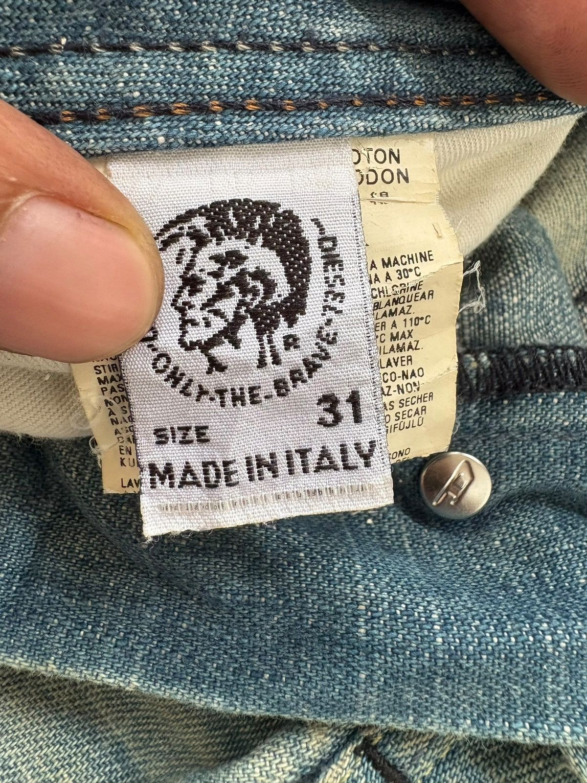 Diesel Vintage Italy Diesel Mud Wash Distressed Baggy Jeans Size US 32 / EU 48 - 6 Thumbnail