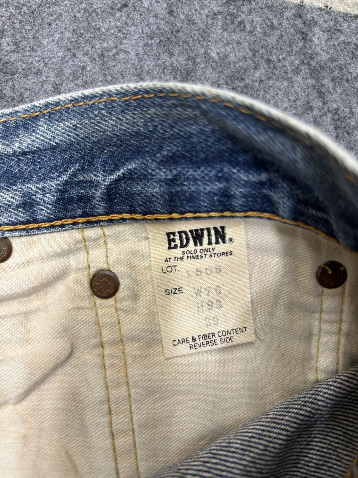 Edwin 💥Wide 90s💥Vintage Edwin Mnimalist Fade Selvedge Denim F626 Size US 29 - 18 Thumbnail