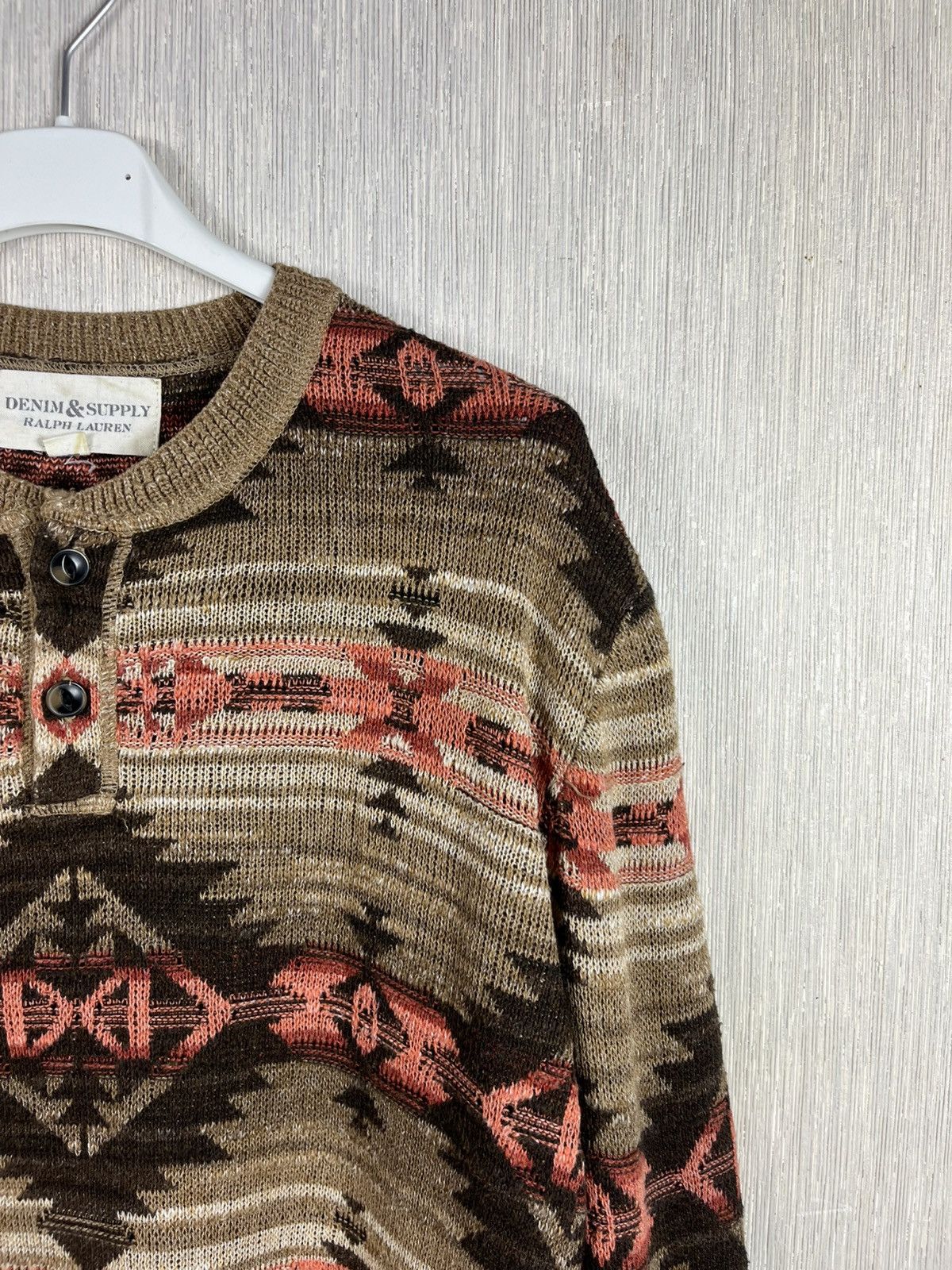 Denim & Supply Ralph Lauren × Ralph Lauren Vintage Ralph Lauren Aztec Navajo native patterned sweater Size US M / EU 48-50 / 2 - 4 Thumbnail
