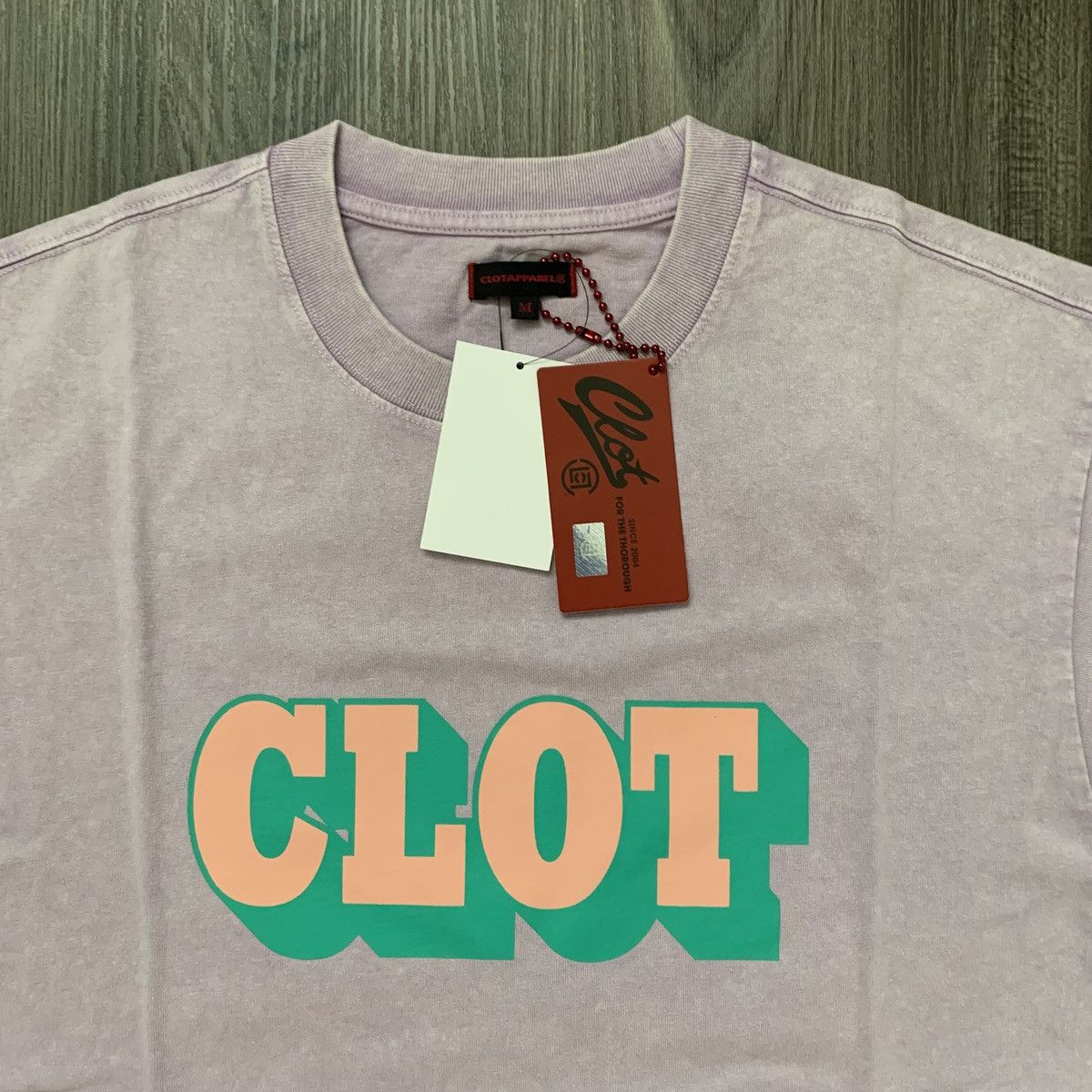 CLOT Clot Shadow Logo Short Sleeve tee Tshirt Purple Medium Size US M / EU 48-50 / 2 - 1 Thumbnail