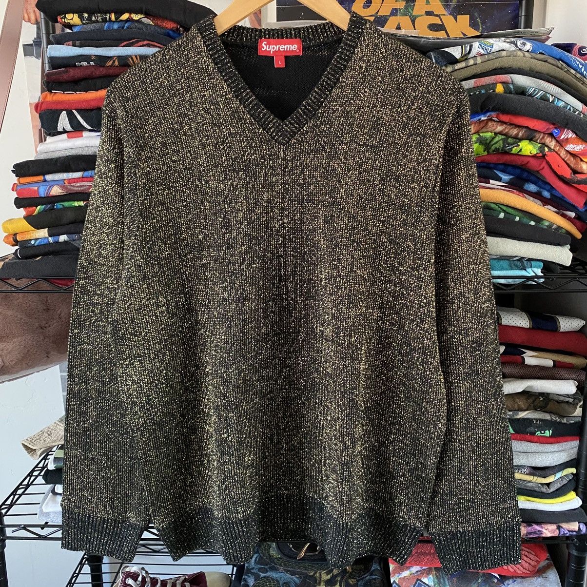 Supreme Supreme Tinsel Sweater Black Gold 2016 Size US L / EU 52-54 / 3 - 1 Thumbnail