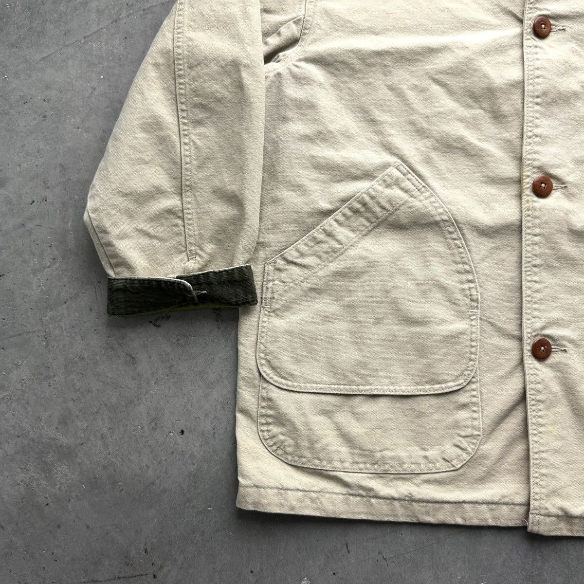 L.L. Bean VINTAGE 90s LL BEAN BARN CHORE COAT BIEGE LARGE CANVAS USA Size US L / EU 52-54 / 3 - 7 Thumbnail
