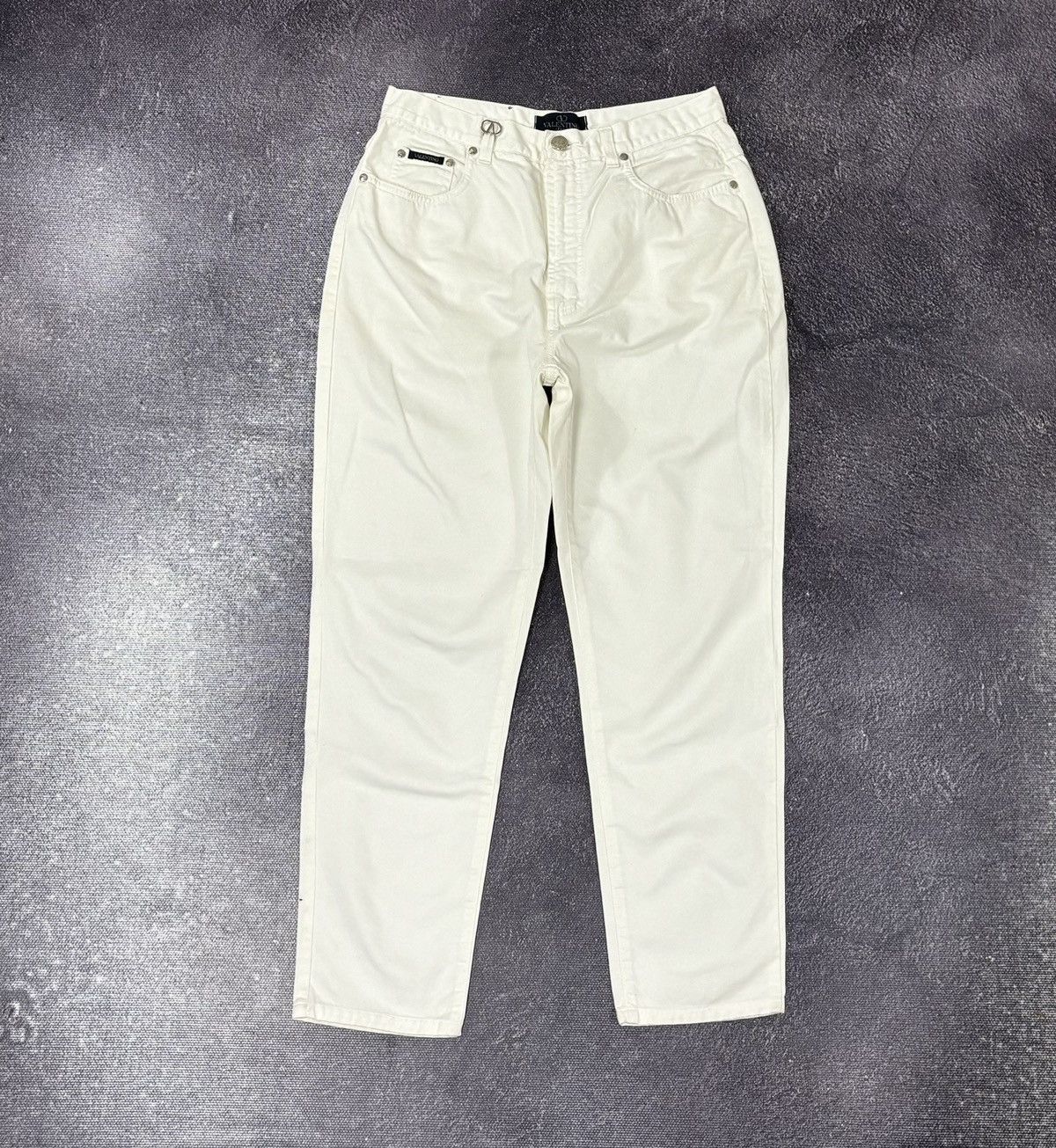 Valentino Vintage Valentino Women’s White Italian Luxury Pants Jeans Size 30" / US 8 / IT 44 - 2 Thumbnail