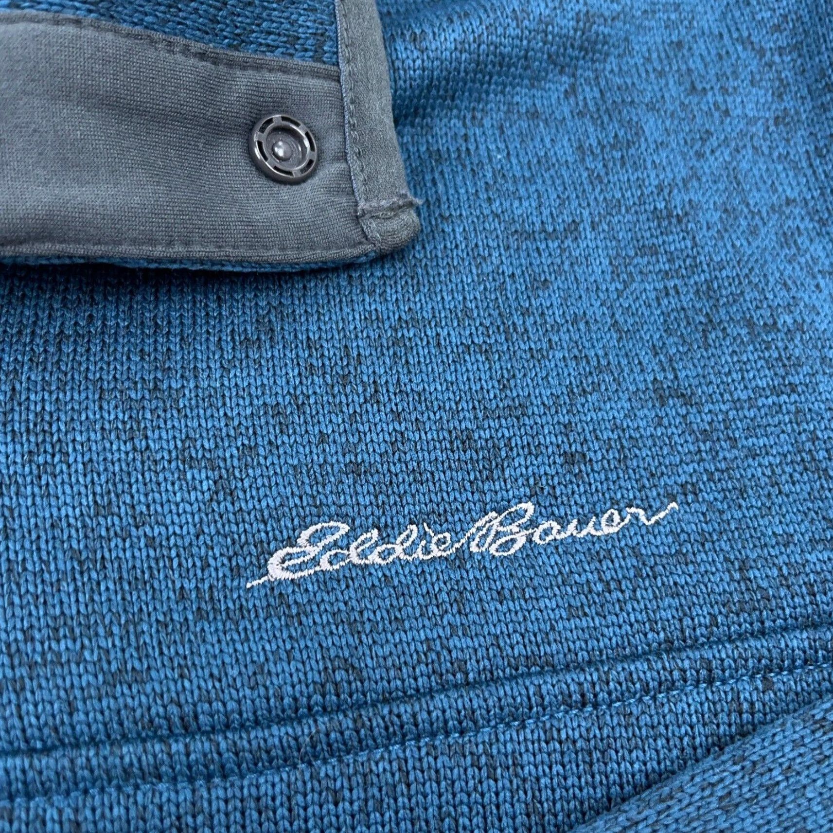 Eddie Bauer Eddie Bauer Sweater Men Large Blue Pullover Quarter Snap T Jacket Hiking Camp Size US L / EU 52-54 / 3 - 3 Thumbnail