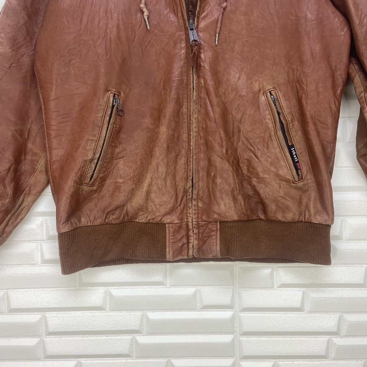 Schott Schott N.Y.C Sportswear Sheep Skin Genuine Leather Jacket Size US S / EU 44-46 / 1 - 12 Thumbnail