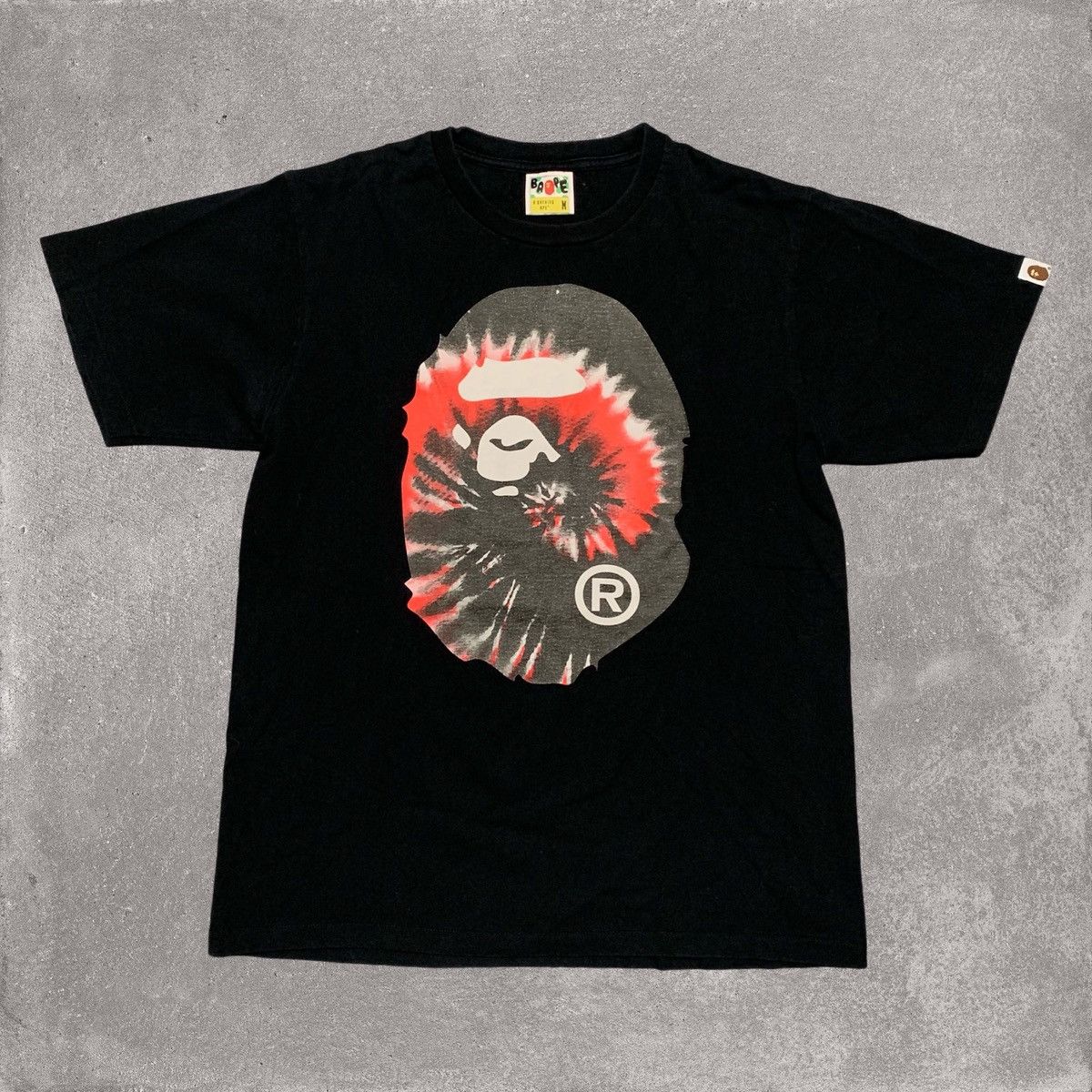 Bape Bape Medium Big Ape Head Tie Dye Black Tee Size US M / EU 48-50 / 2 - 1 Thumbnail