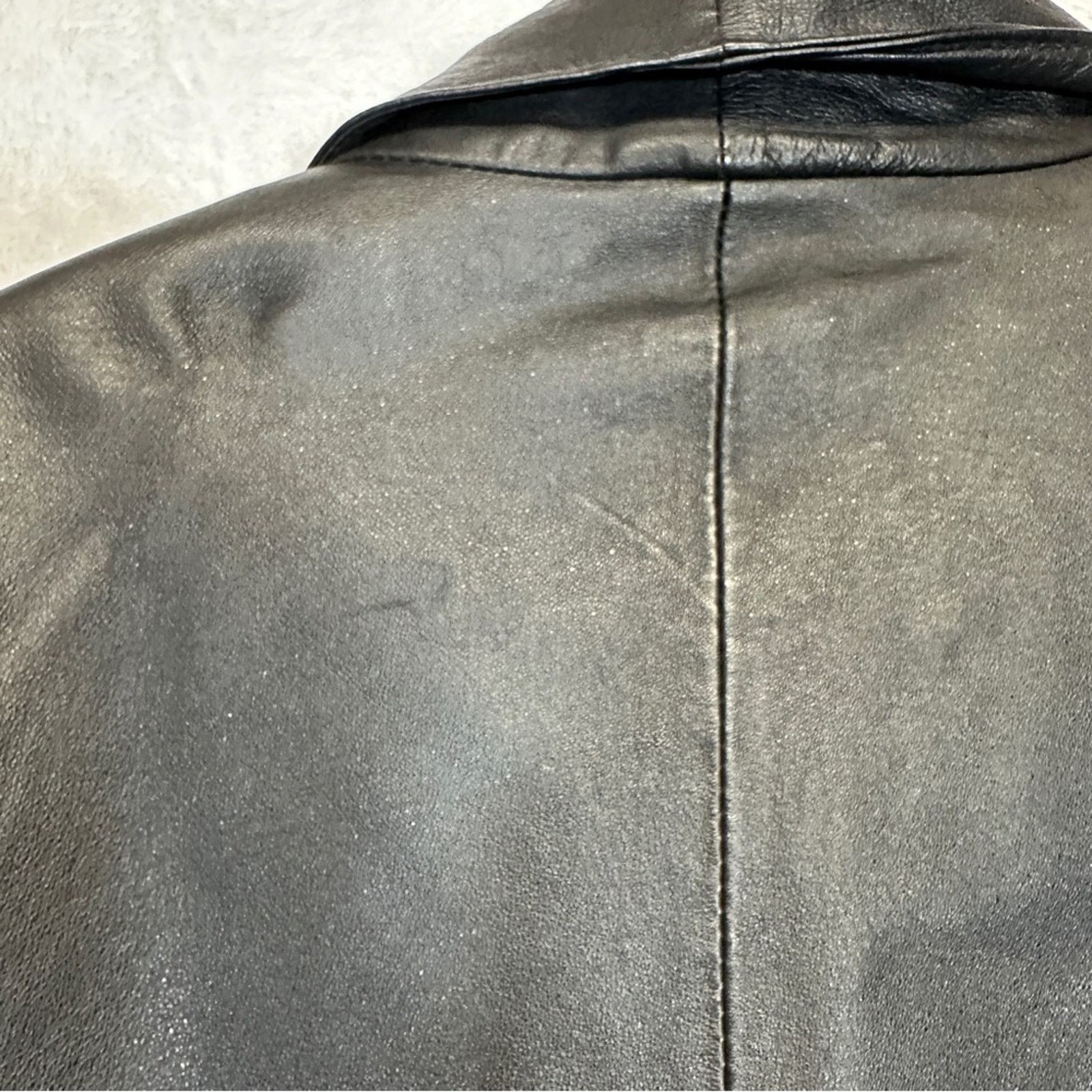 Wilsons Leather Vintage 80s Wilsons Black Leather Coat Size M Size M / US 6-8 / IT 42-44 - 11 Thumbnail