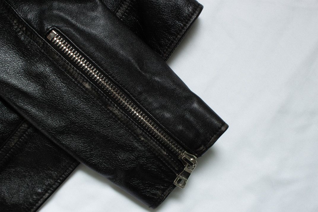 Balmain Balmain, Black leather biker jacket with zippers and logo Size US L / EU 52-54 / 3 - 6 Thumbnail