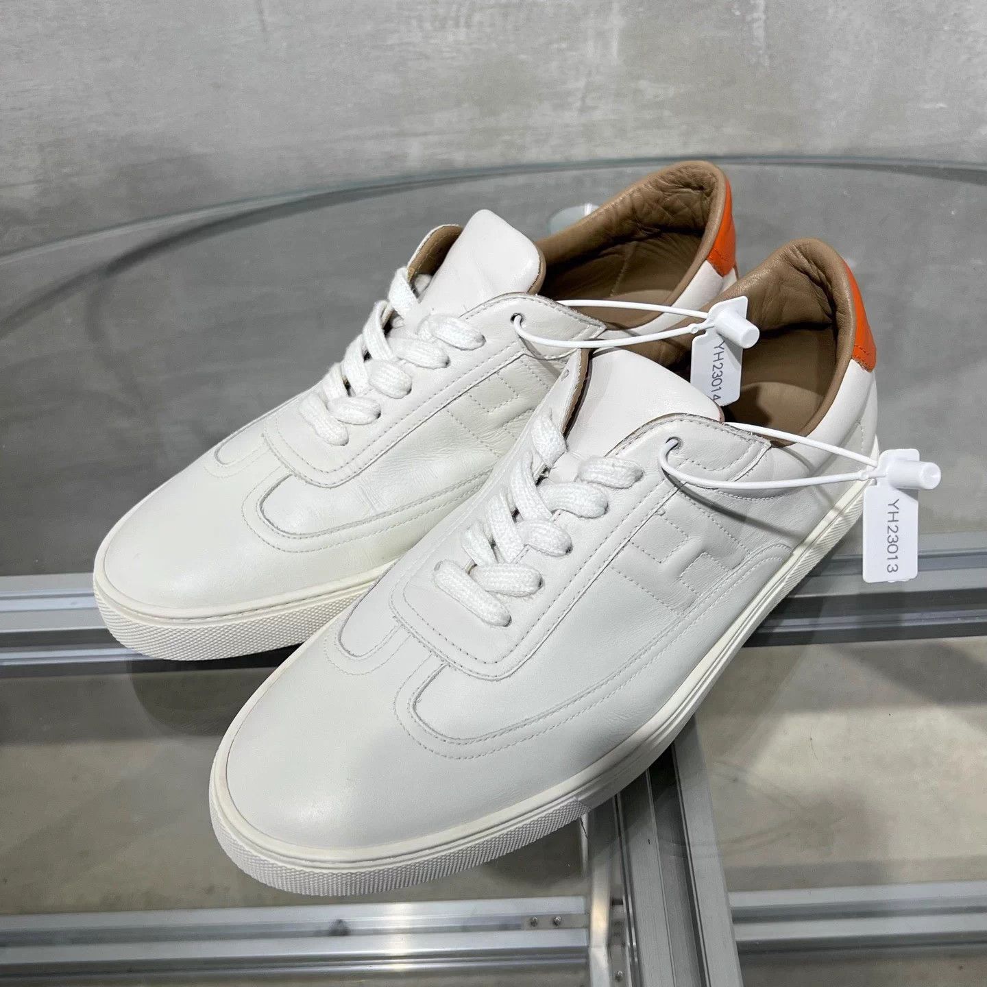 Hermes Hermes Quicker White Orange Sneakers Size 41 Size US 8 / EU 41 - 2 Thumbnail