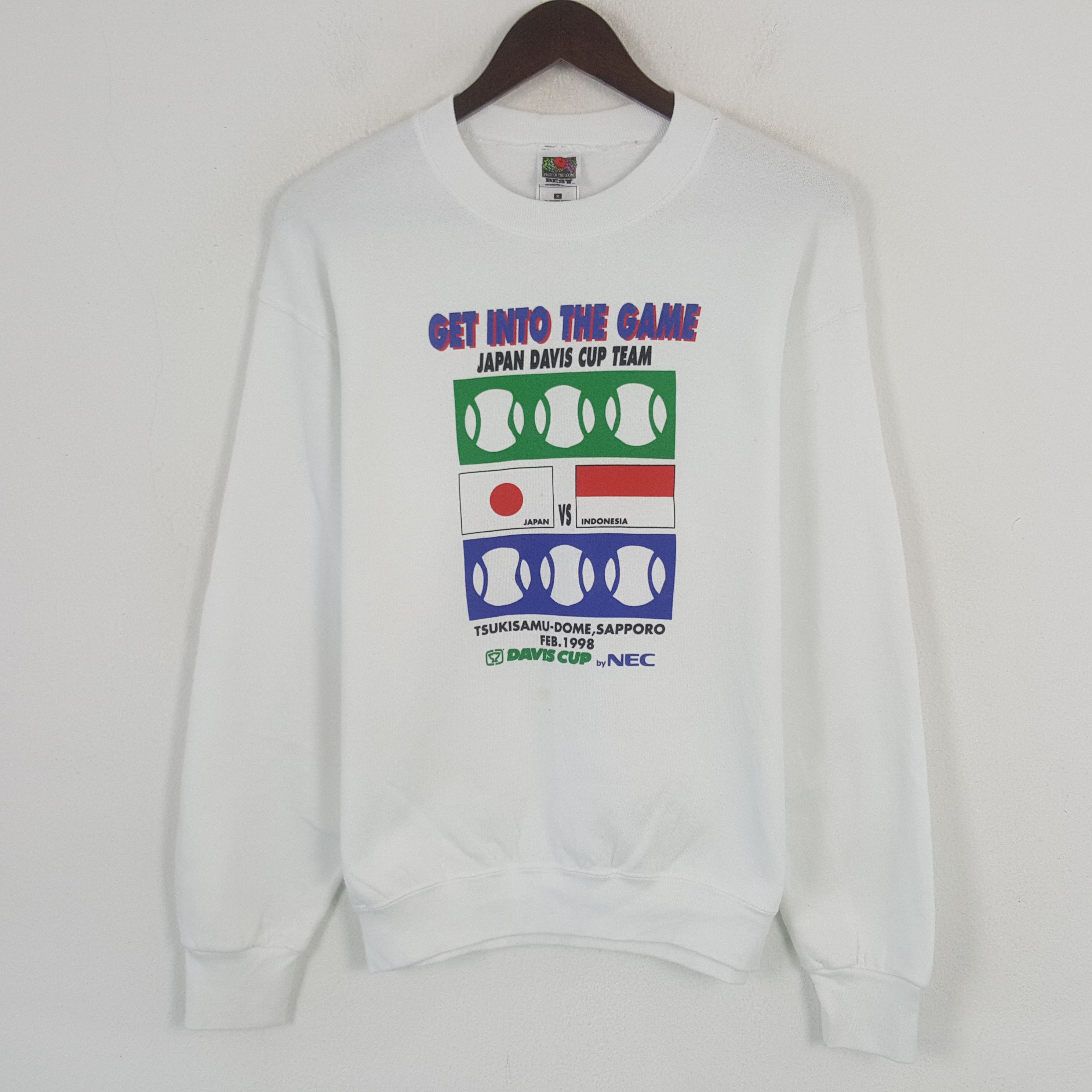 Fruit Of The Loom × Vintage Vintage Get Into The Game Davis Cup Sweatshirt Size US M / EU 48-50 / 2 - 1 Thumbnail
