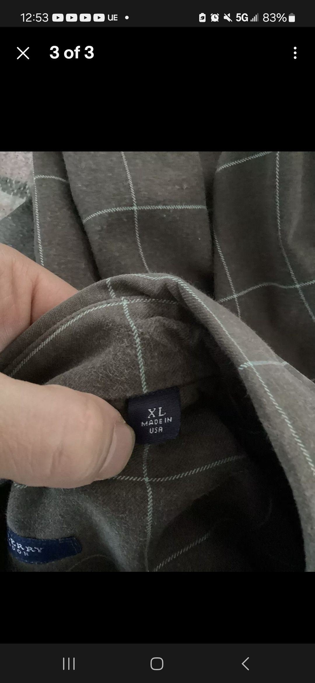 Burberry Burberry Men's XL Brown/Green Checkered Button Front Shirt Size US XL / EU 56 / 4 - 3 Thumbnail