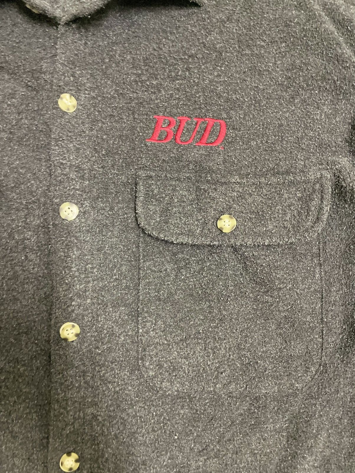 Budweiser × Vintage VINTAGE BUDWEISER FLANNEL BUTTON UP WOOL Size US L / EU 52-54 / 3 - 5 Thumbnail