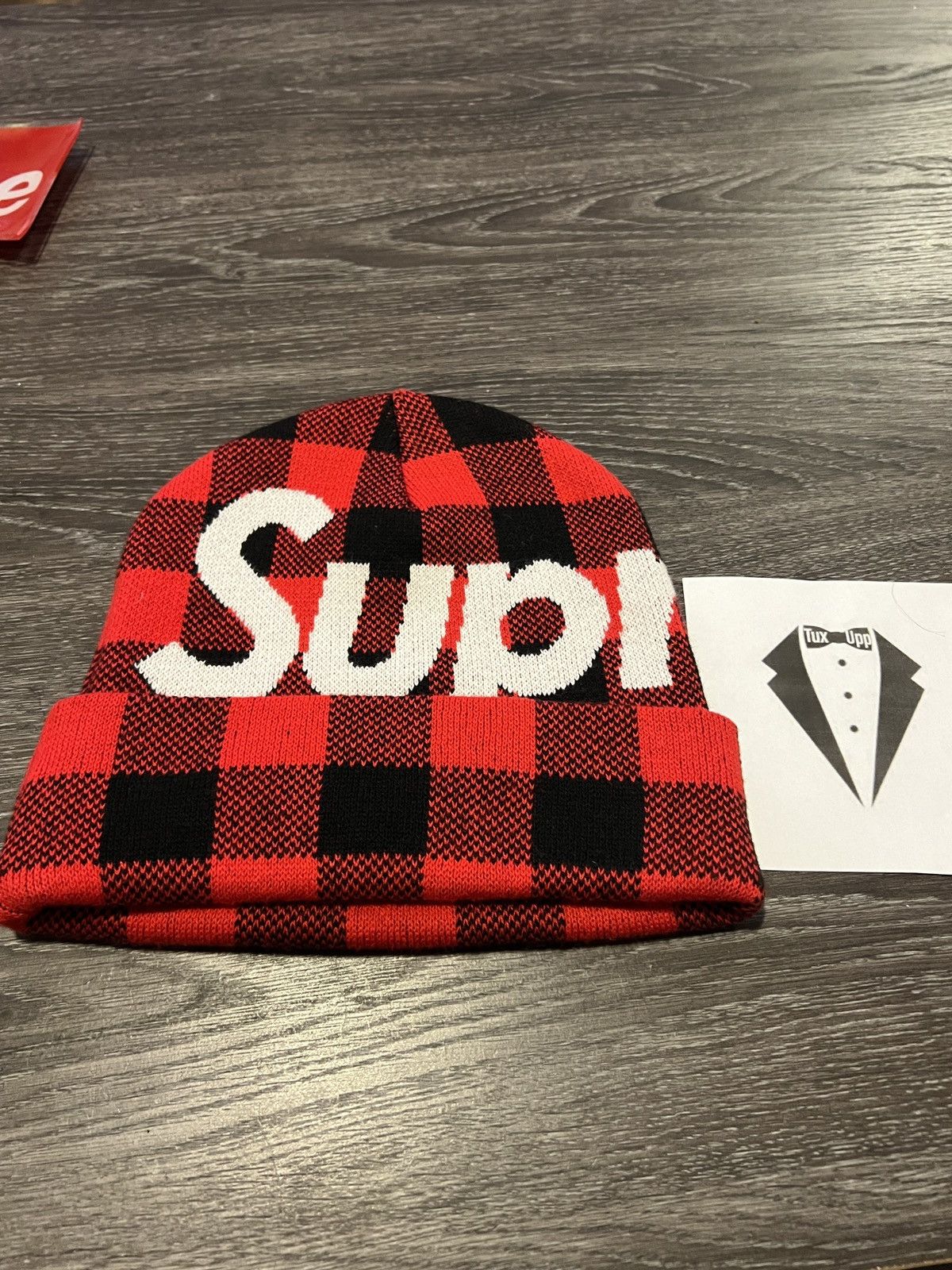Supreme Big Logo Beanie Red | Grailed