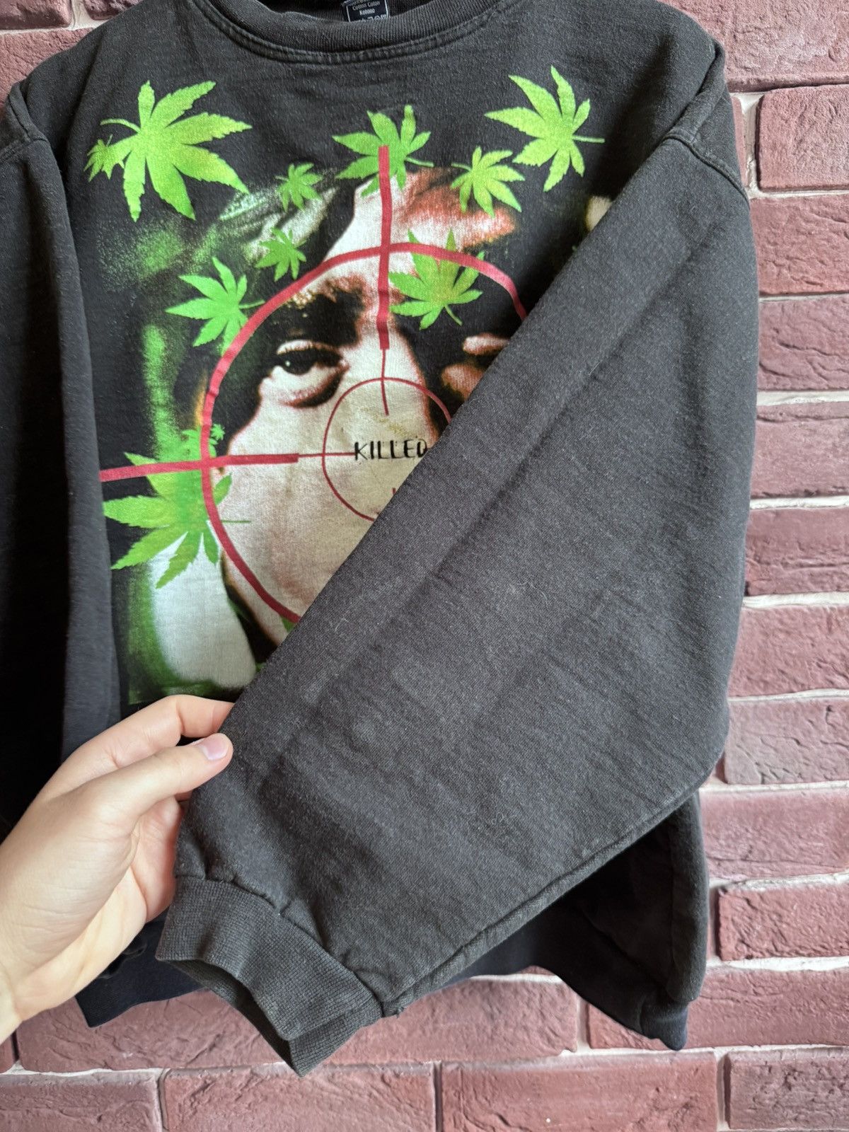 Band Tees Rare 2Pac Marijuana 00s Vintage Rap Band Sweatshirt Tupac y2 Size US L / EU 52-54 / 3 - 8 Thumbnail