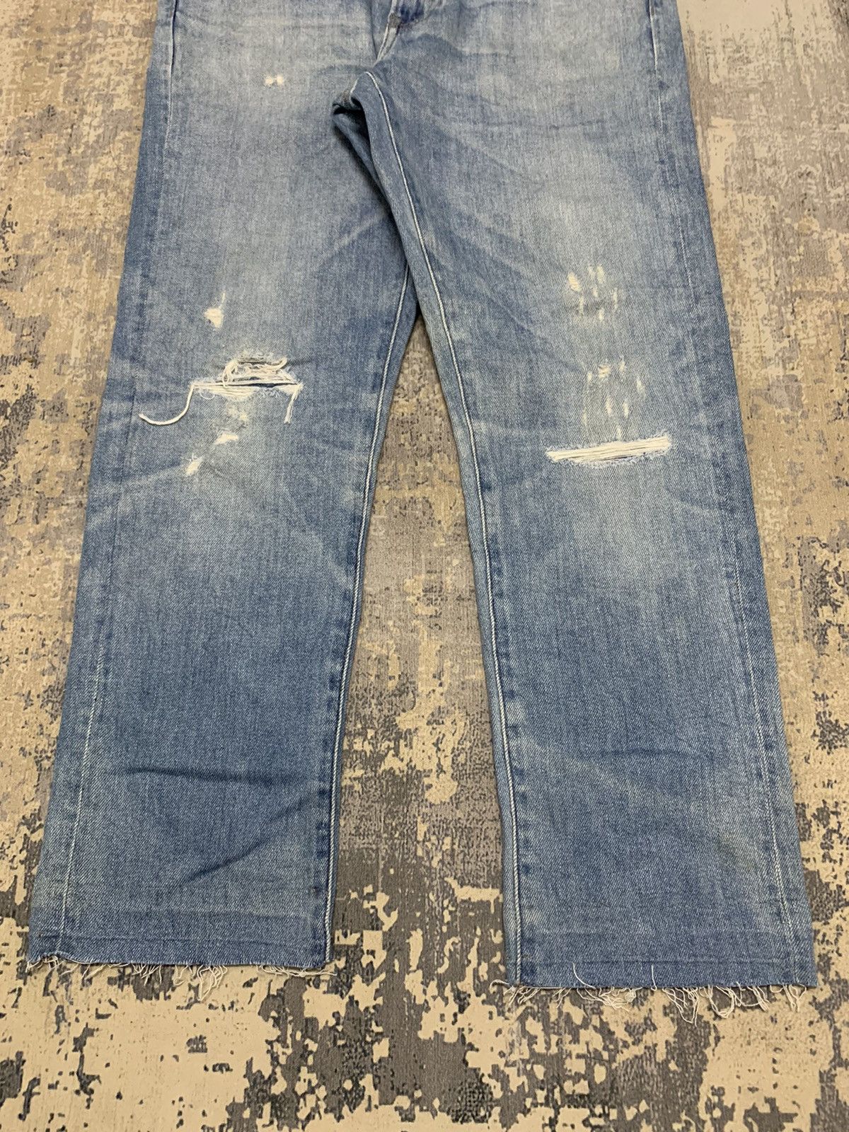 Jun Takahashi Japanese Brand Distressed Uniqlo Undercover Style Jeans W33 Size US 33 - 4 Thumbnail
