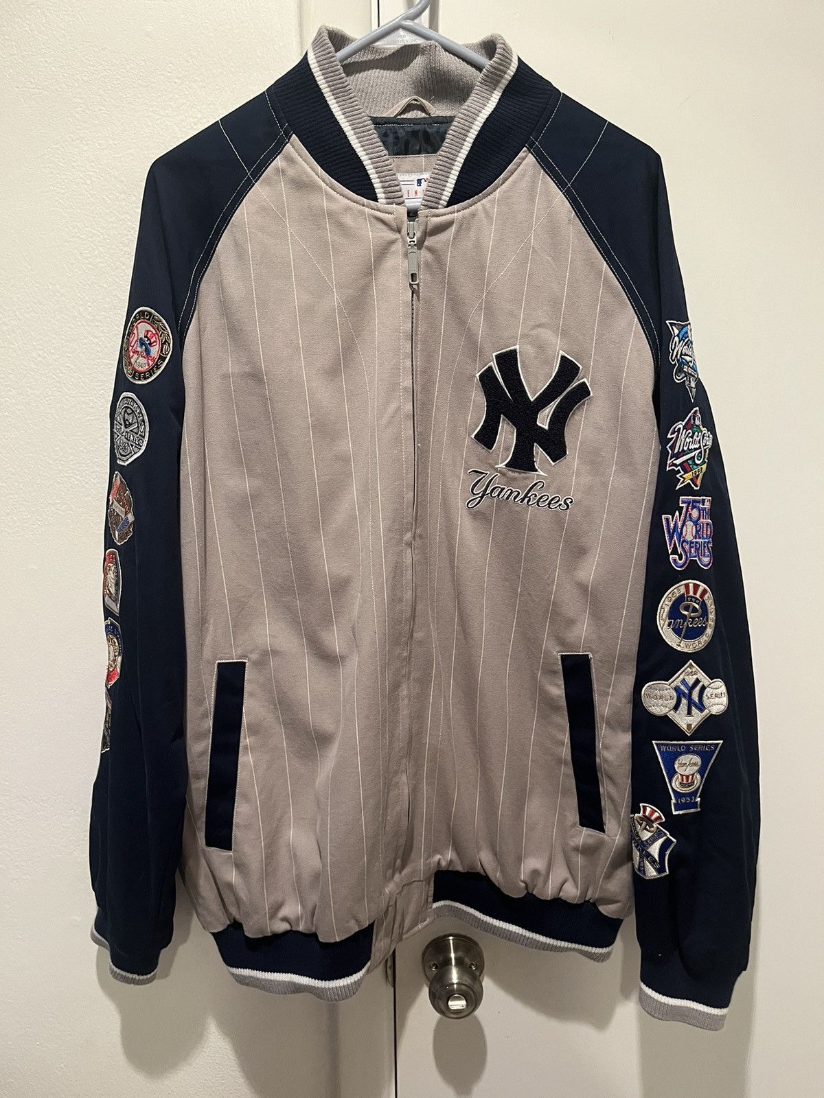 Vintage New York Yankees Baseball Black Team Jacket - XL