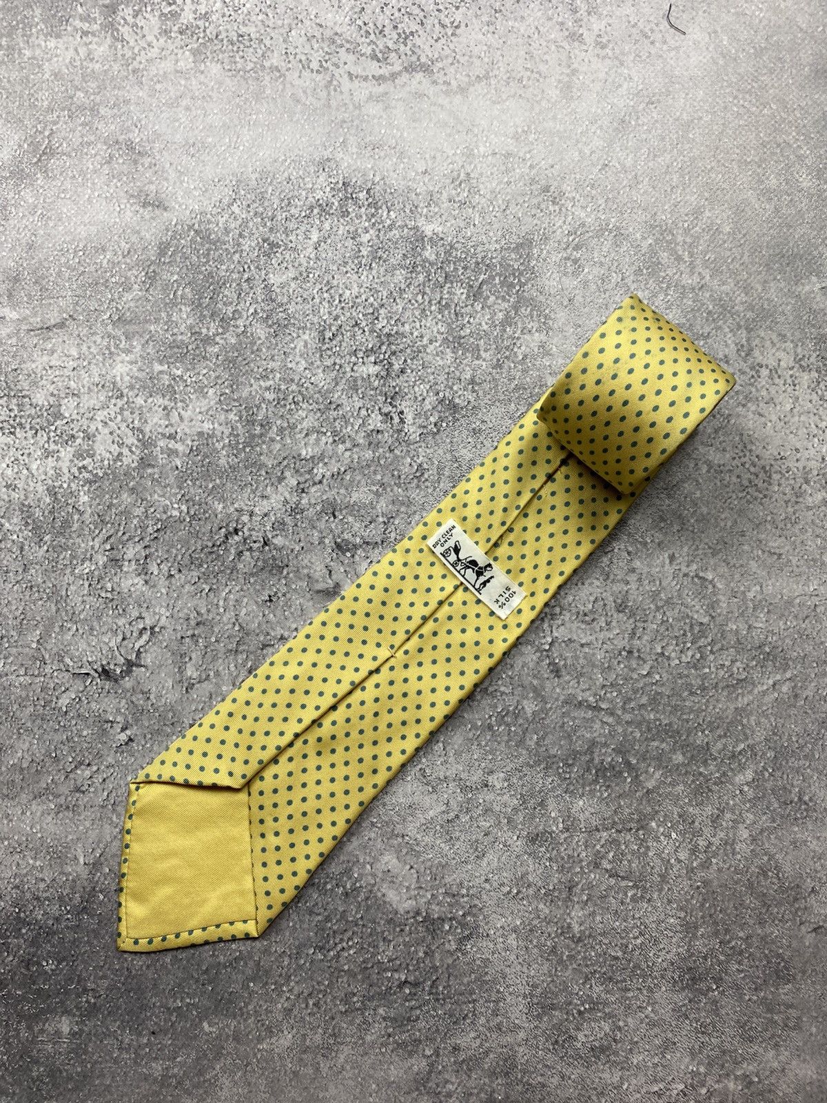 Hermes Hermes Tie Paris 100% Silk Made In France Polka Dot Necktie Size ONE SIZE - 6 Thumbnail