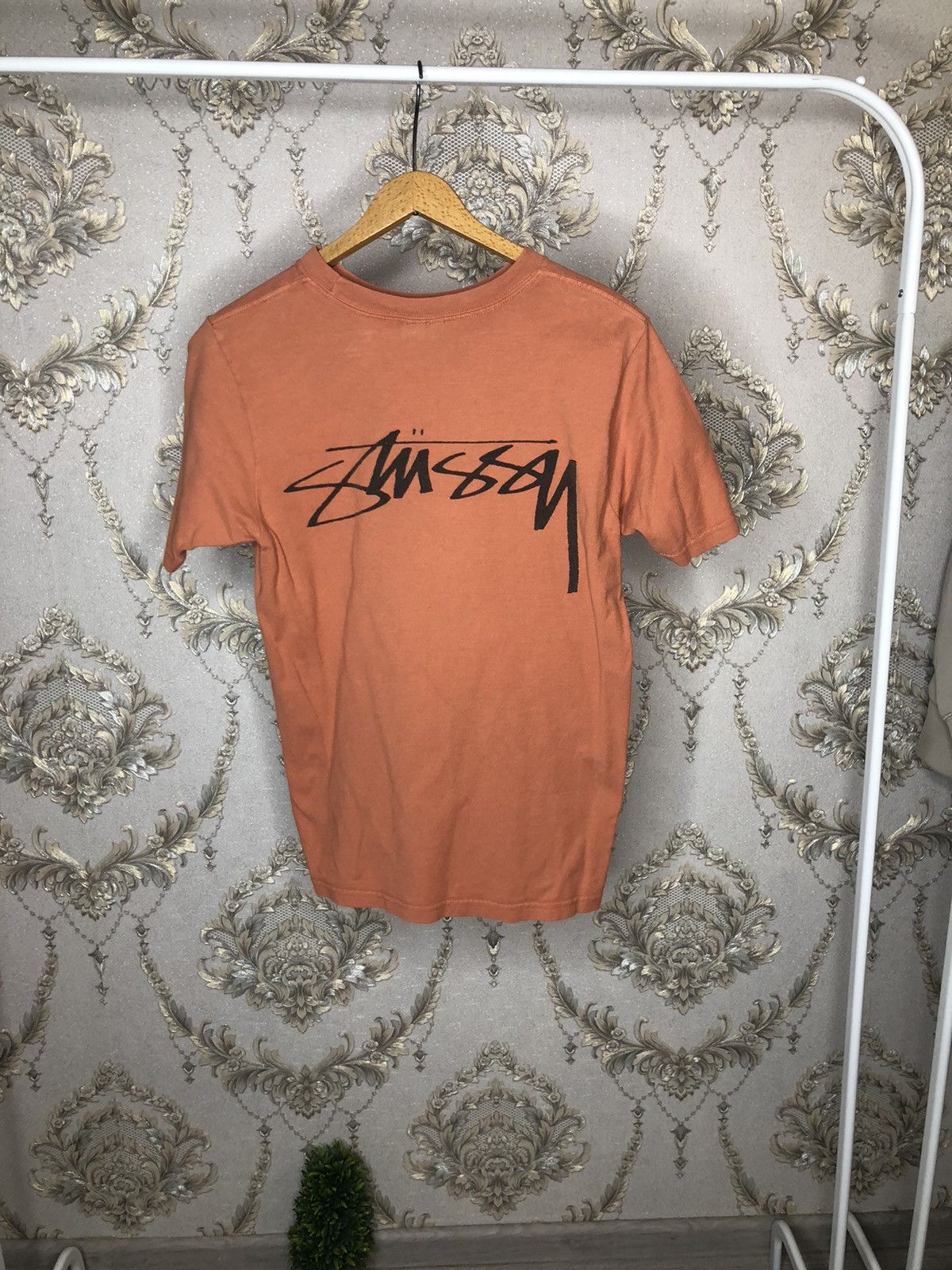 image of Made In USA x Stussy T-Shirt Usa in Orange, Men's (Size Small)