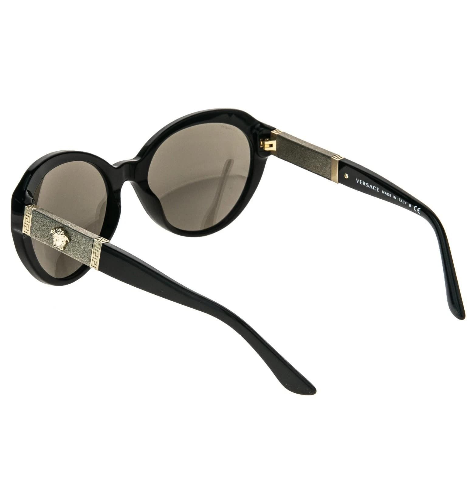 Versace VERSACE VE4306Q 4306 Sunglasses Black Gold Leather Mirror Size ONE SIZE - 9 Thumbnail
