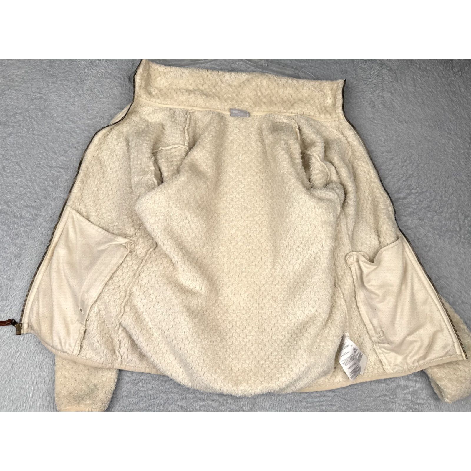 Vintage Columbia Jacket Women Small Ivory Full Zip Fleece Lightweight Outdoor Hiking Regular Fit Pocket Size S / US 4 / IT 40 - 2 Thumbnail