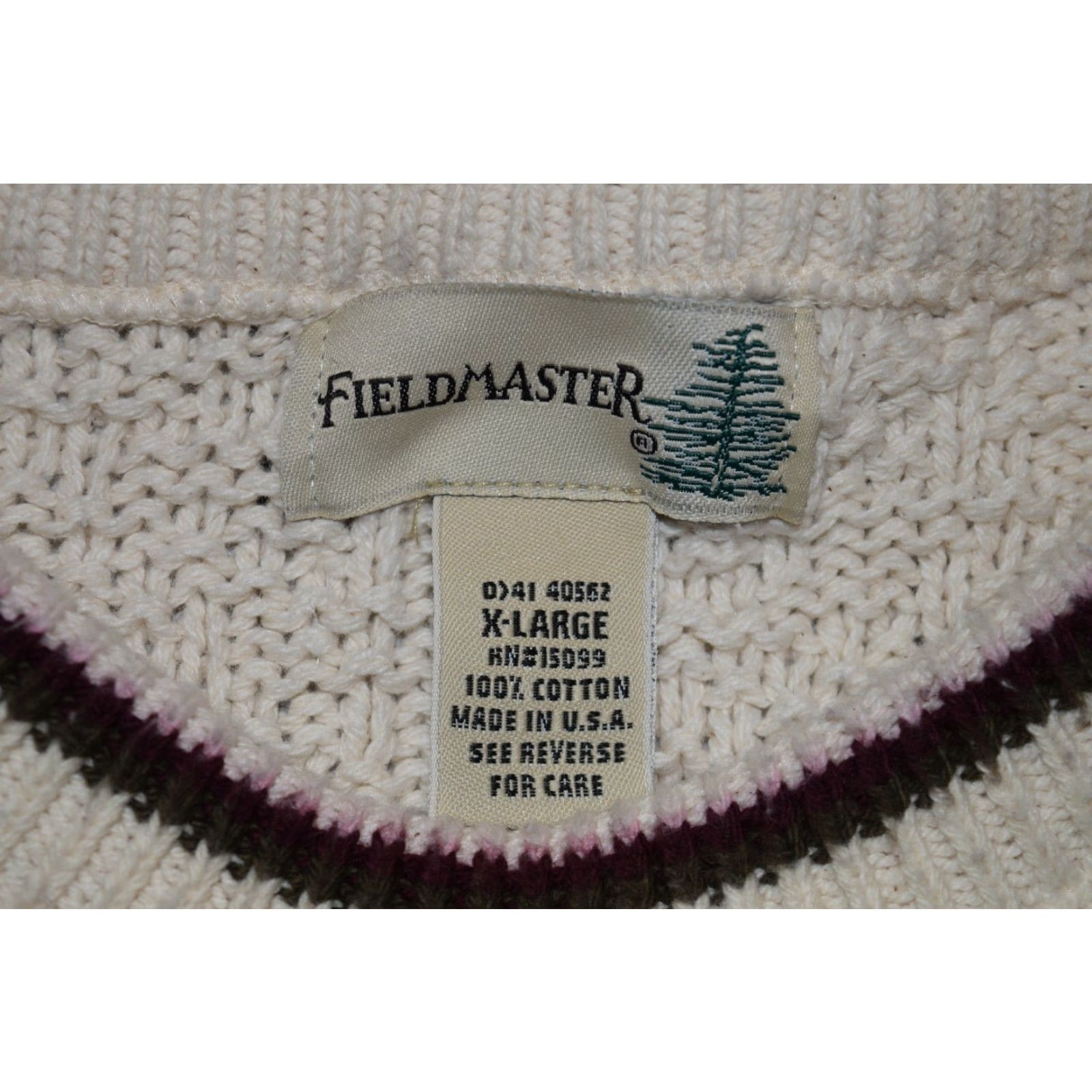 Vintage VINTAGE FIELDMASTER SWEATER PULLOVER EMBROIDERED DUCK MALLARD PAIR XL USA MADE Shirt Mens XL Ivory 1980s Hunting Embroidery Size US XL / EU 56 / 4 - 6 Thumbnail