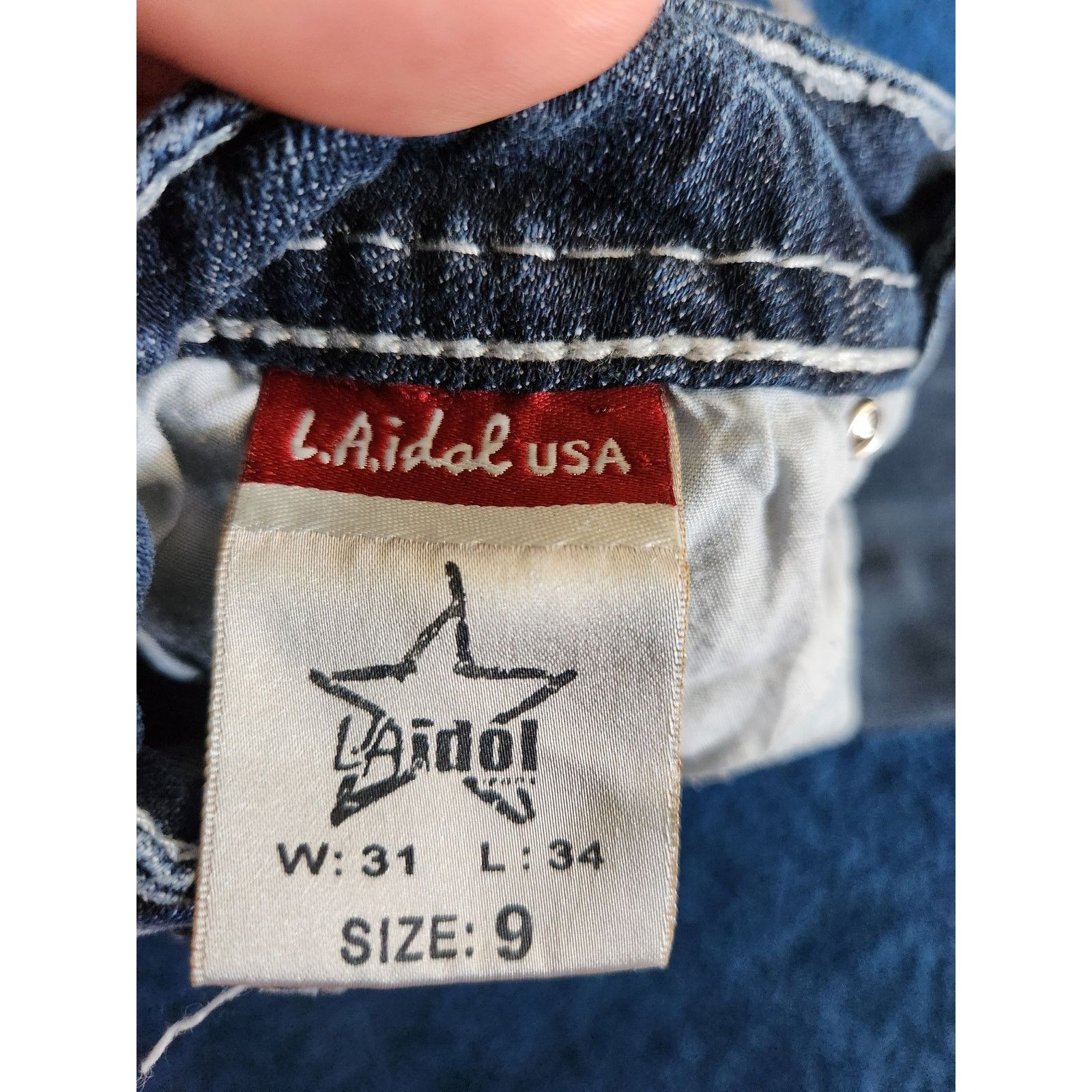 Other L.A Idol Women's Embellished Dark Bootcut Jeans-9 W21x L34 Size 34" / US 12 / IT 48 - 4 Thumbnail