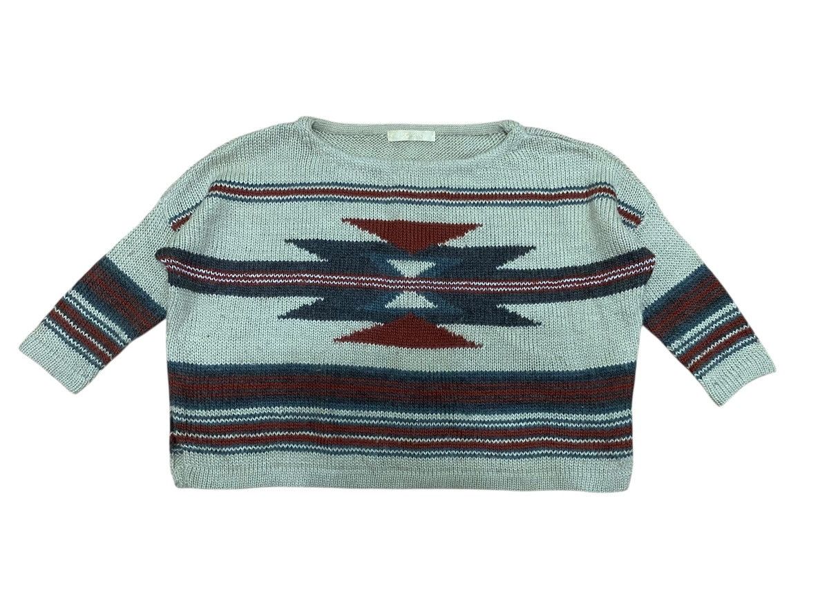 Japanese Brand × Native Vintage japanase brand navajo knit croptop Size L / US 10 / IT 46 - 4 Thumbnail